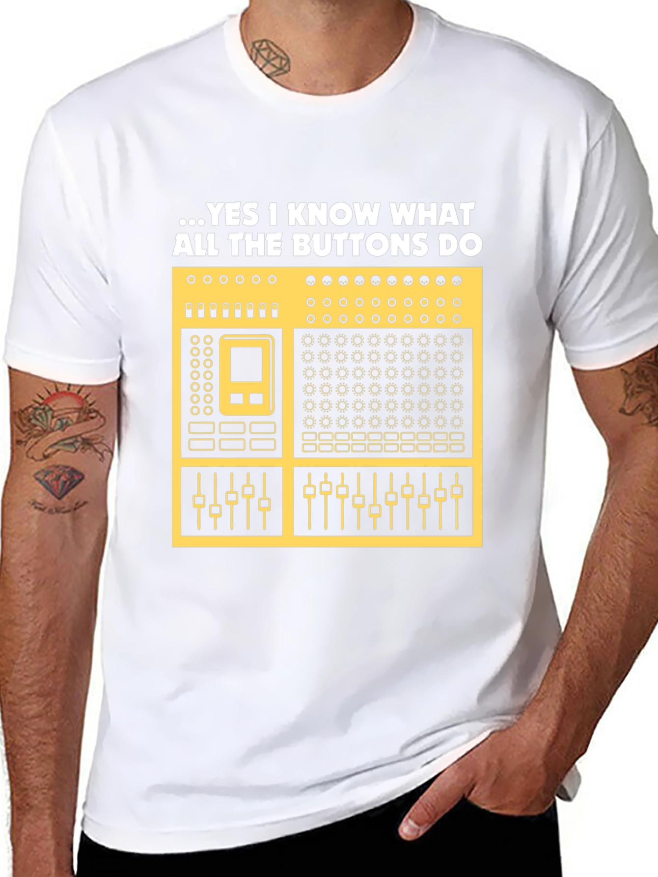DJ Mixer Graphic Tee - Know Your Buttons!