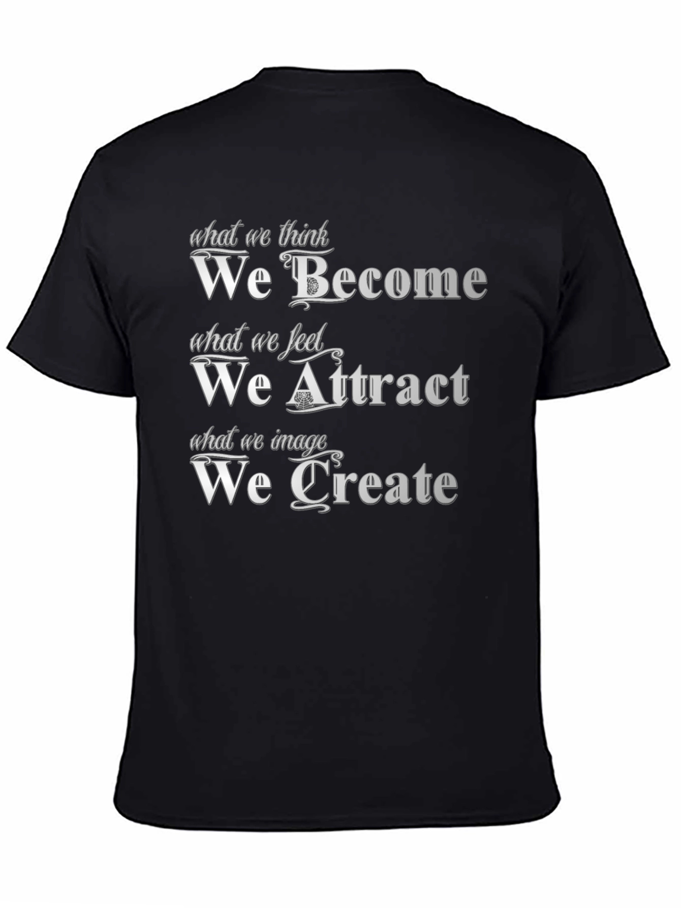 Motivational Quote T-Shirt: Become Attract Create