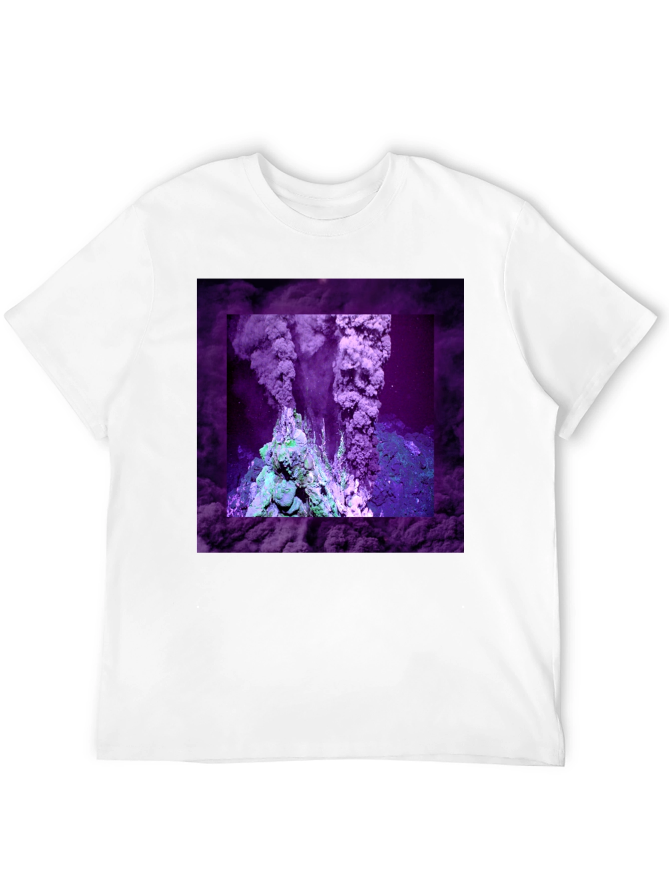 Volcano T-Shirt: Unique Purple Graphic Tee