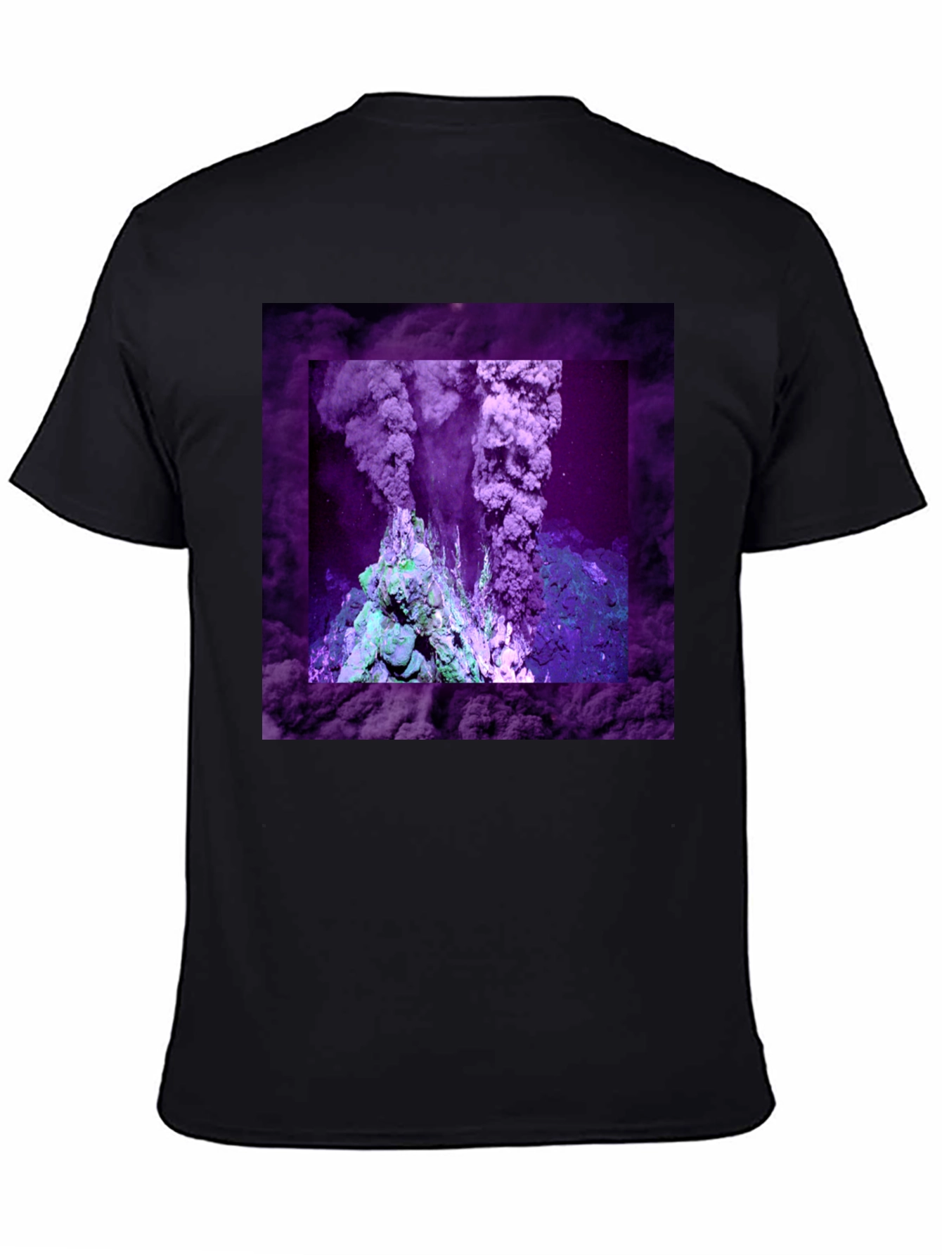 Volcano T-Shirt: Unique Purple Graphic Tee