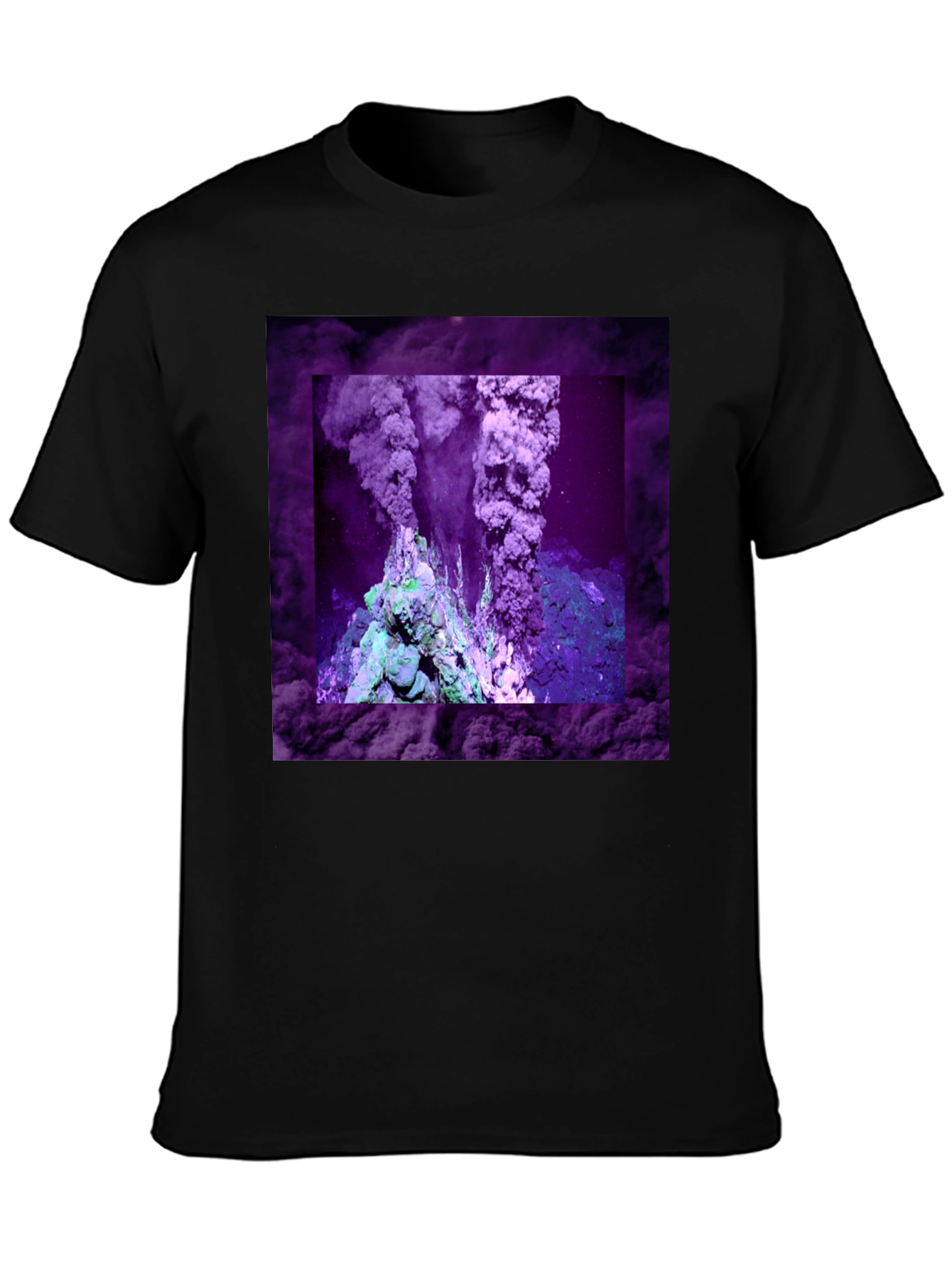 Volcano T-Shirt: Unique Purple Graphic Tee