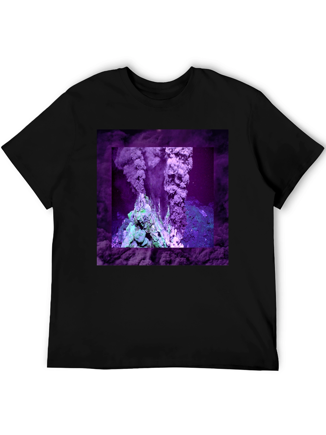 Volcano T-Shirt: Unique Purple Graphic Tee