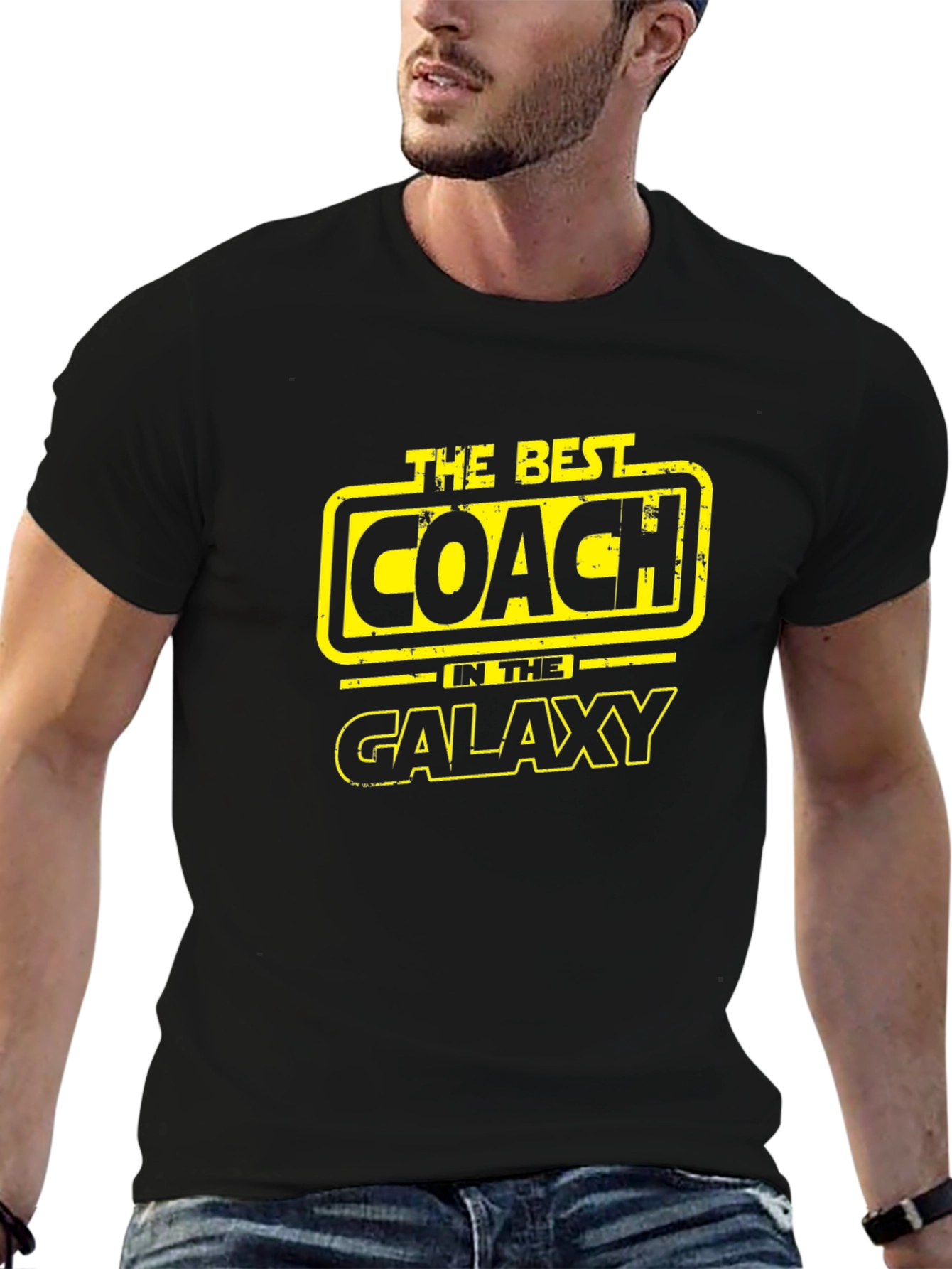 Best Coach in the Galaxy Black T-Shirt
