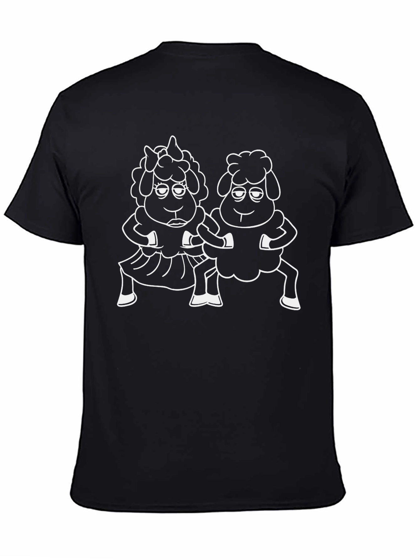 Funny Sheep Couple Graphic T-Shirt