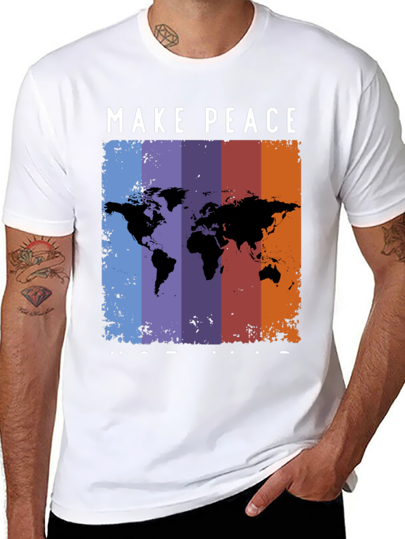 Peace Map Graphic T-Shirt