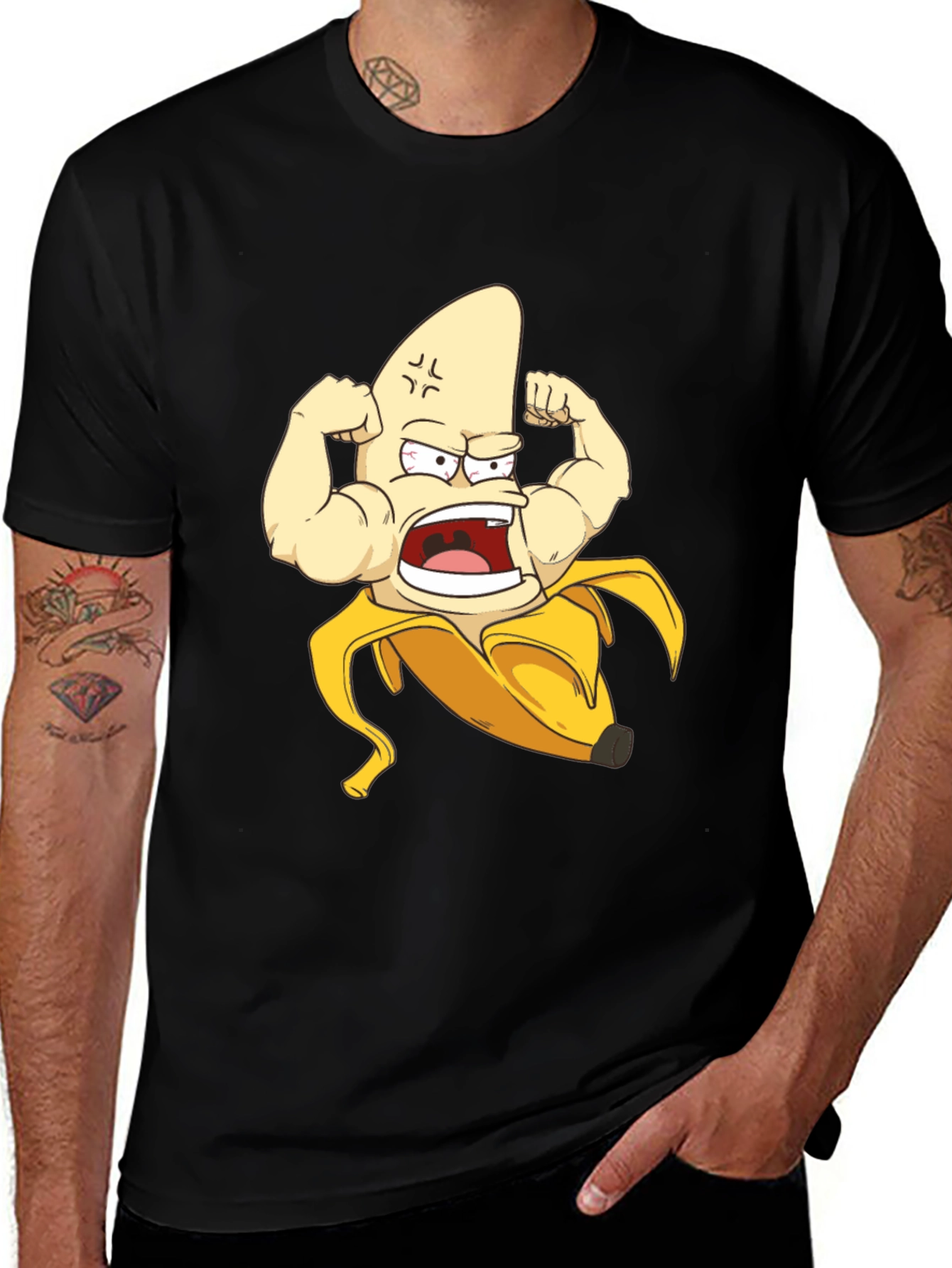 Muscle Banana Black T-Shirt
