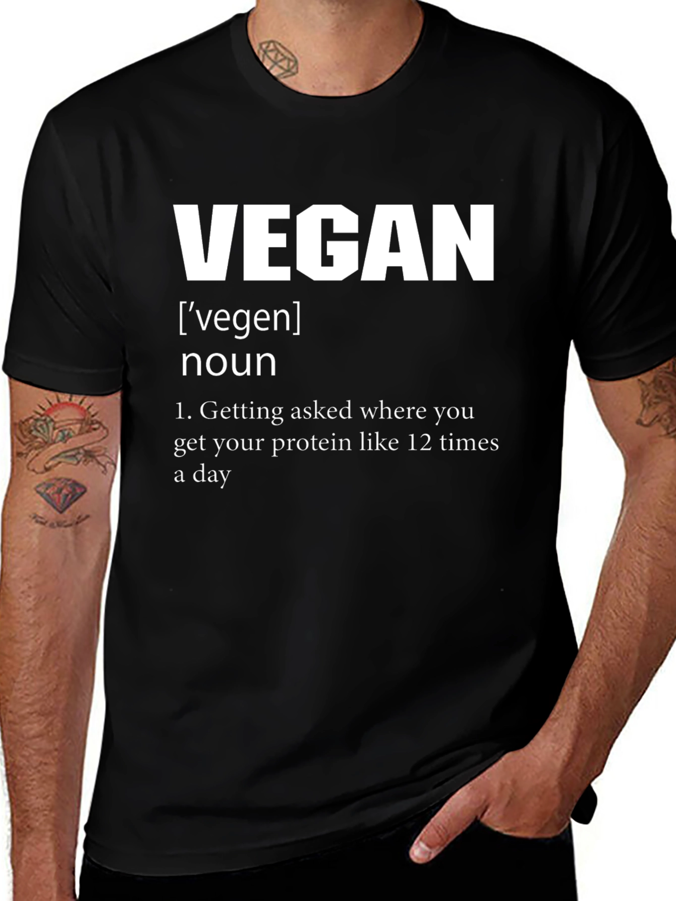 Vegan Definition Graphic Tee - Black