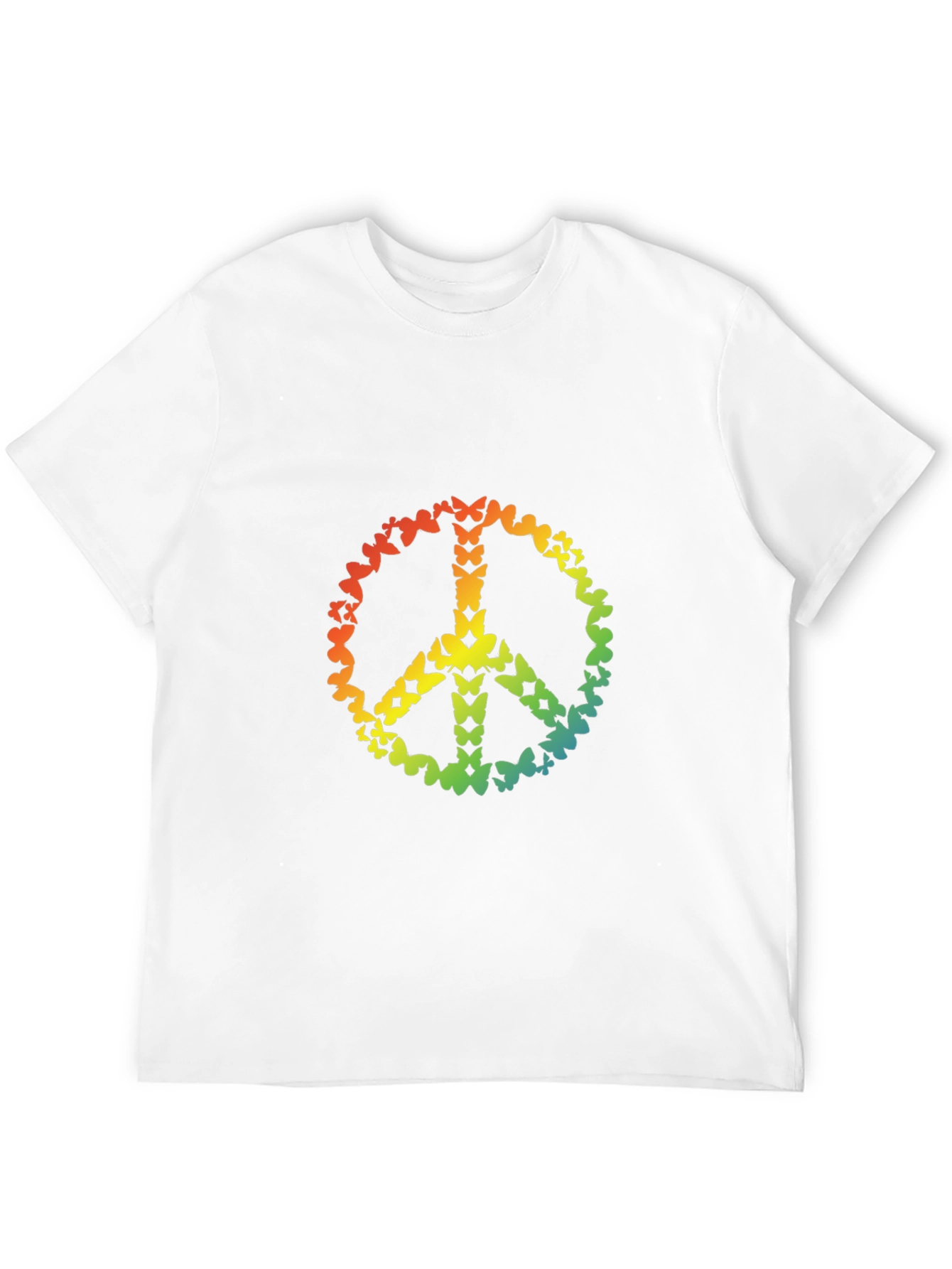 Butterfly Peace Sign Graphic T-Shirt