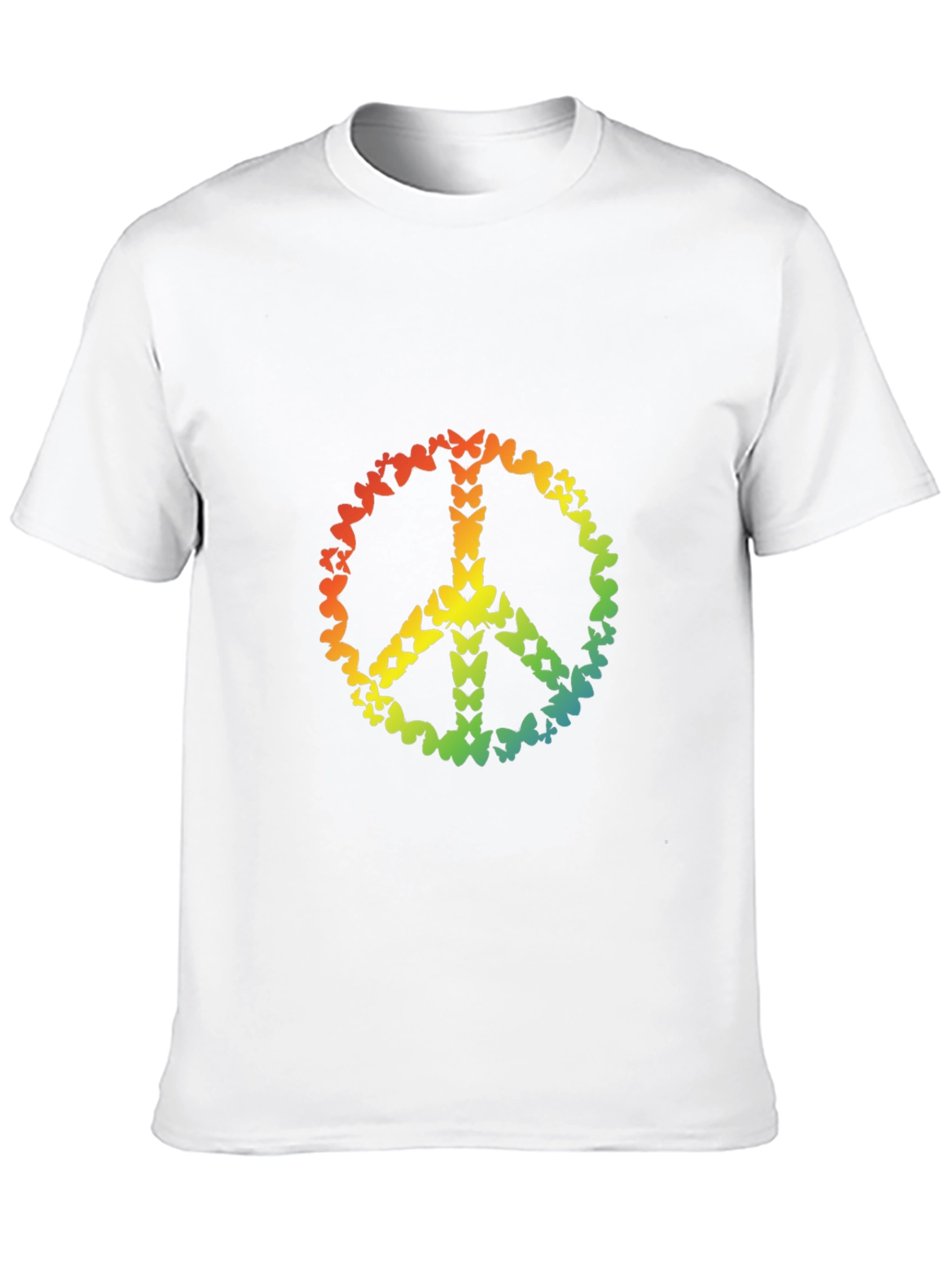 Butterfly Peace Sign Graphic T-Shirt