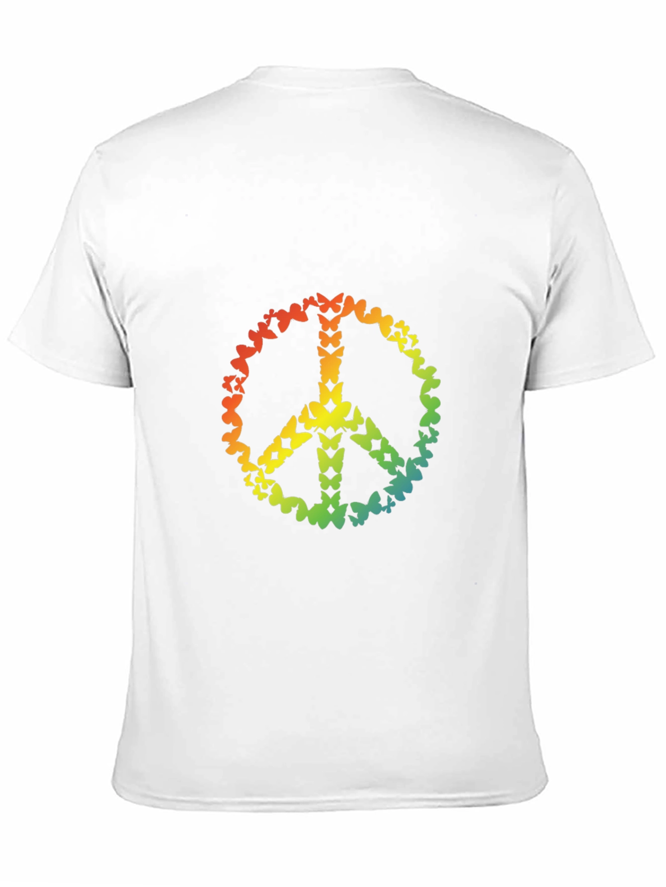 Butterfly Peace Sign Graphic T-Shirt