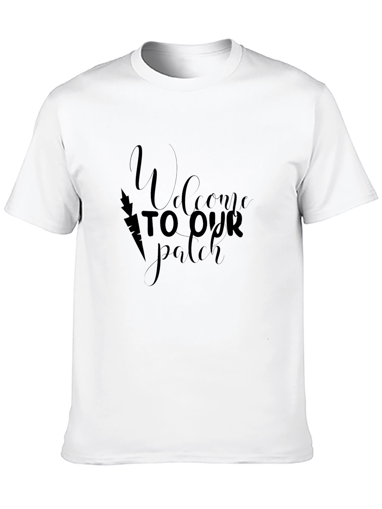 Welcome to Our Patch Black Graphic Tee