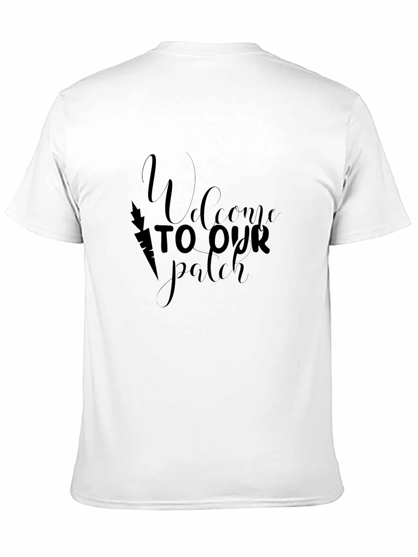 Welcome to Our Patch Black Graphic Tee