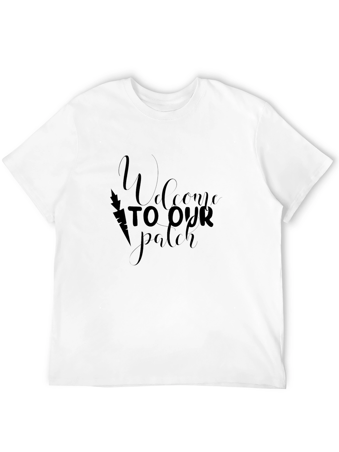 Welcome to Our Patch Black Graphic Tee