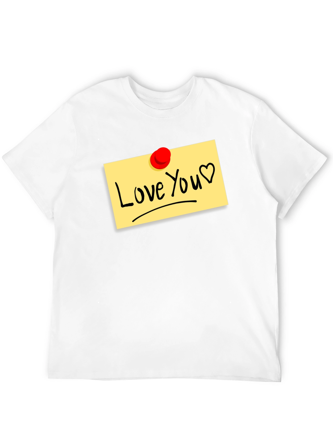 Love You Note Black T-Shirt