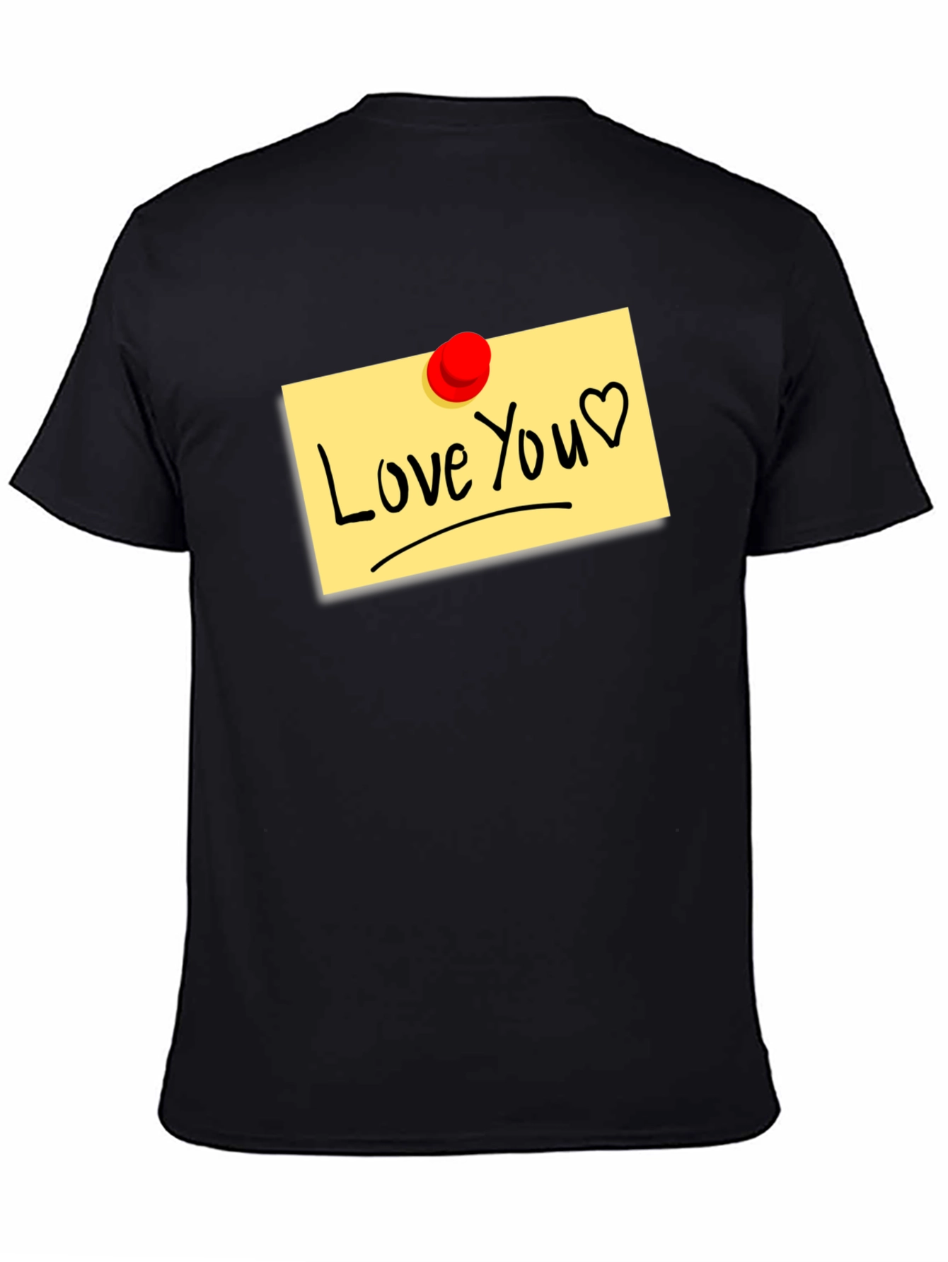 Love You Note Black T-Shirt
