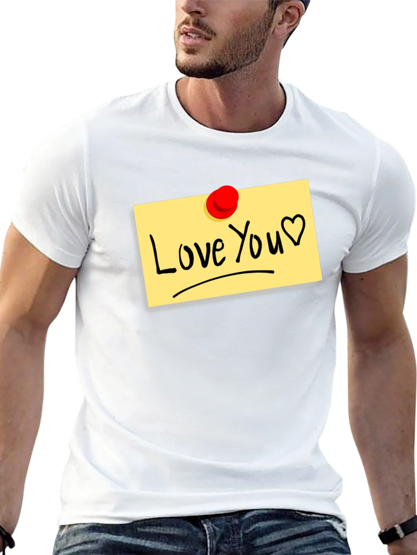 Love You Note Black T-Shirt