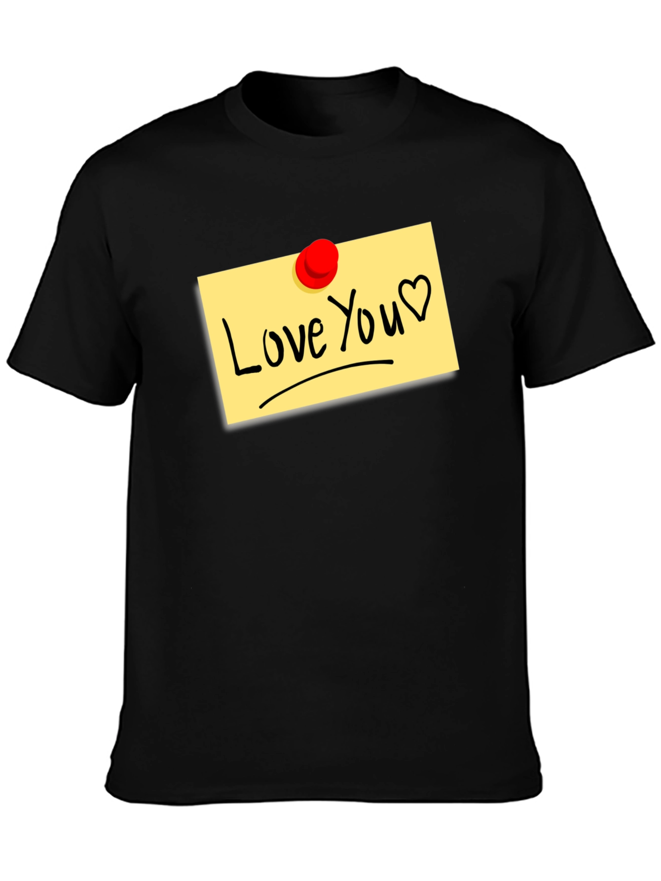 Love You Note Black T-Shirt