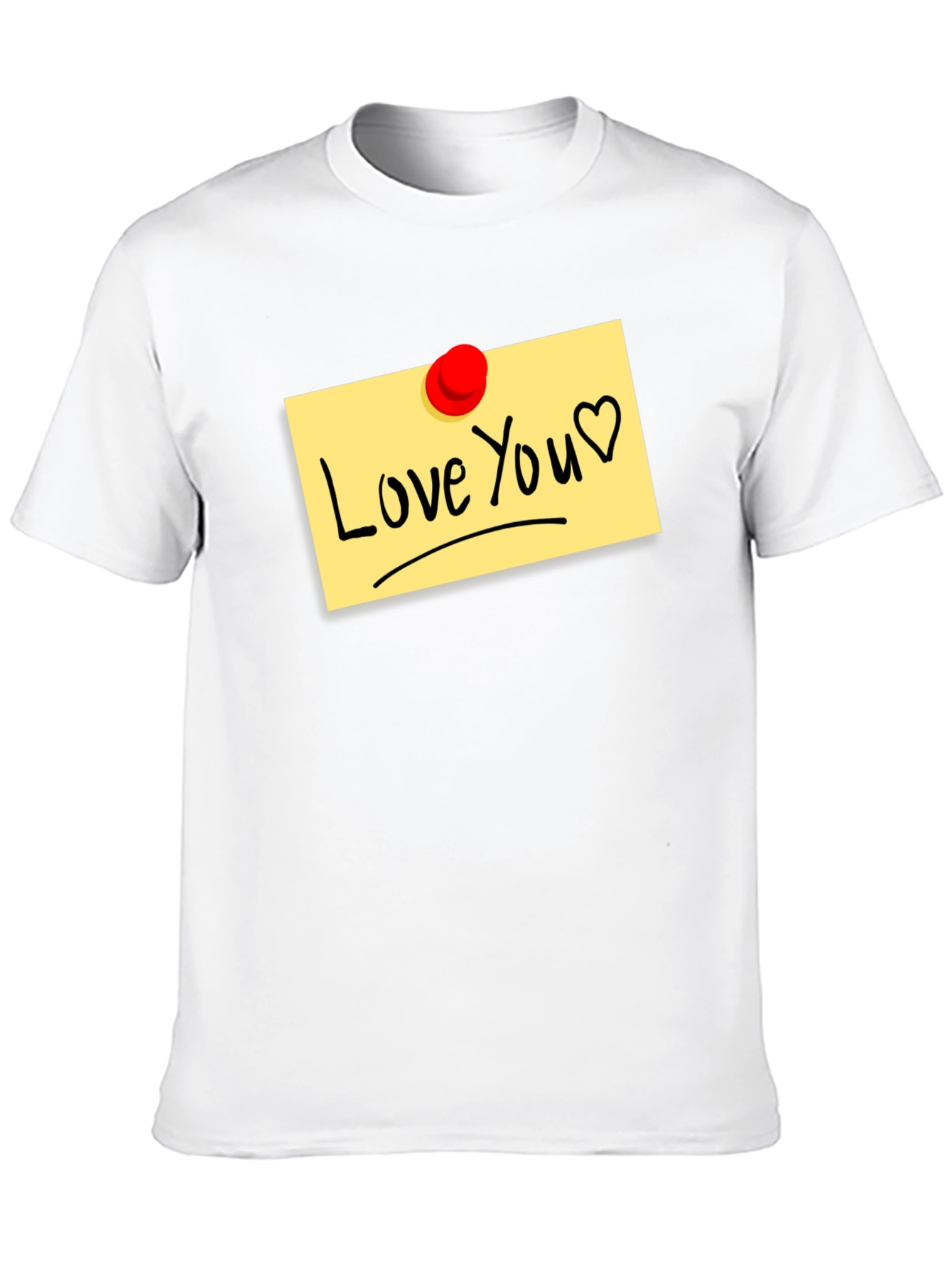Love You Note Black T-Shirt