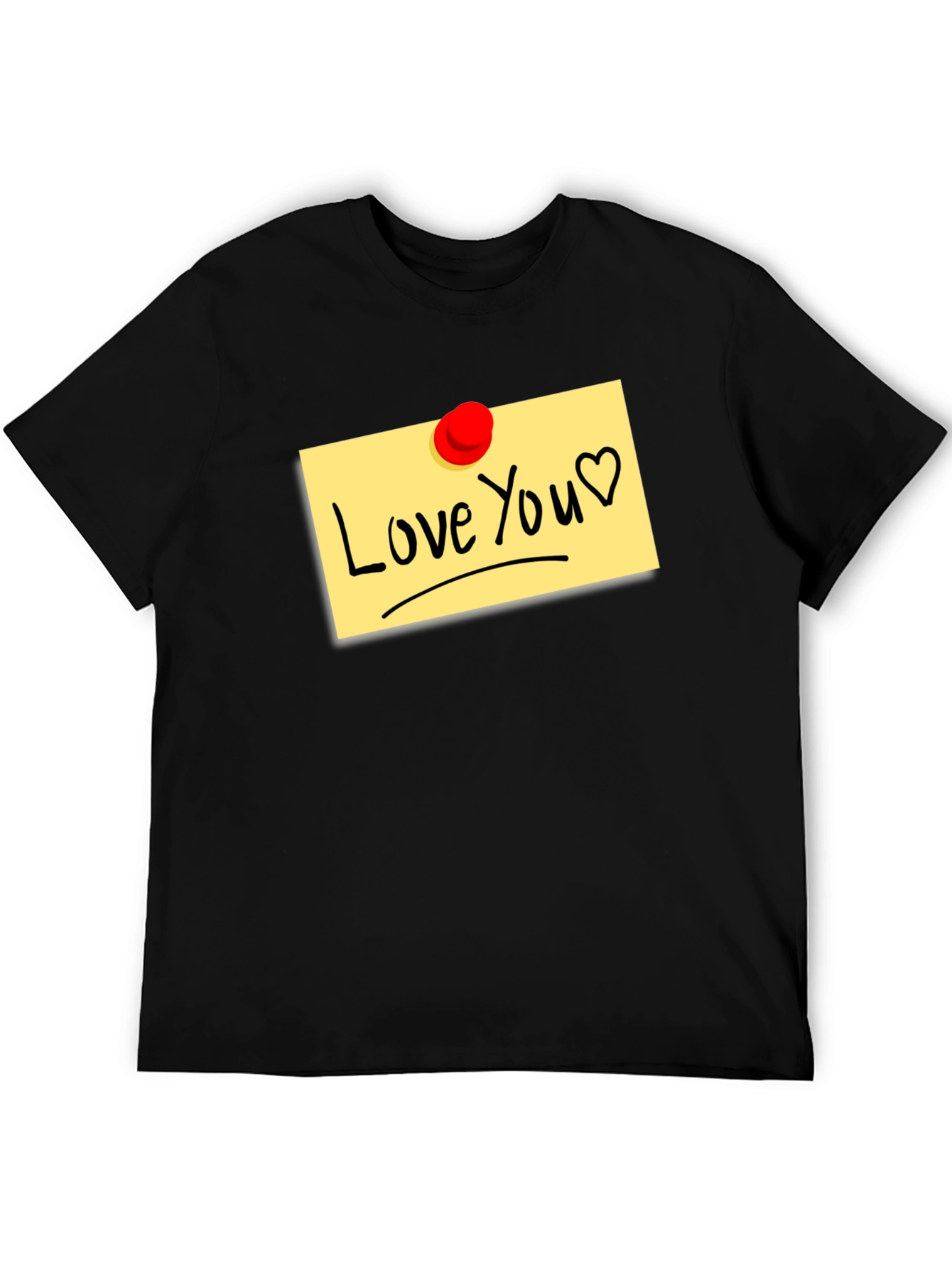 Love You Note Black T-Shirt