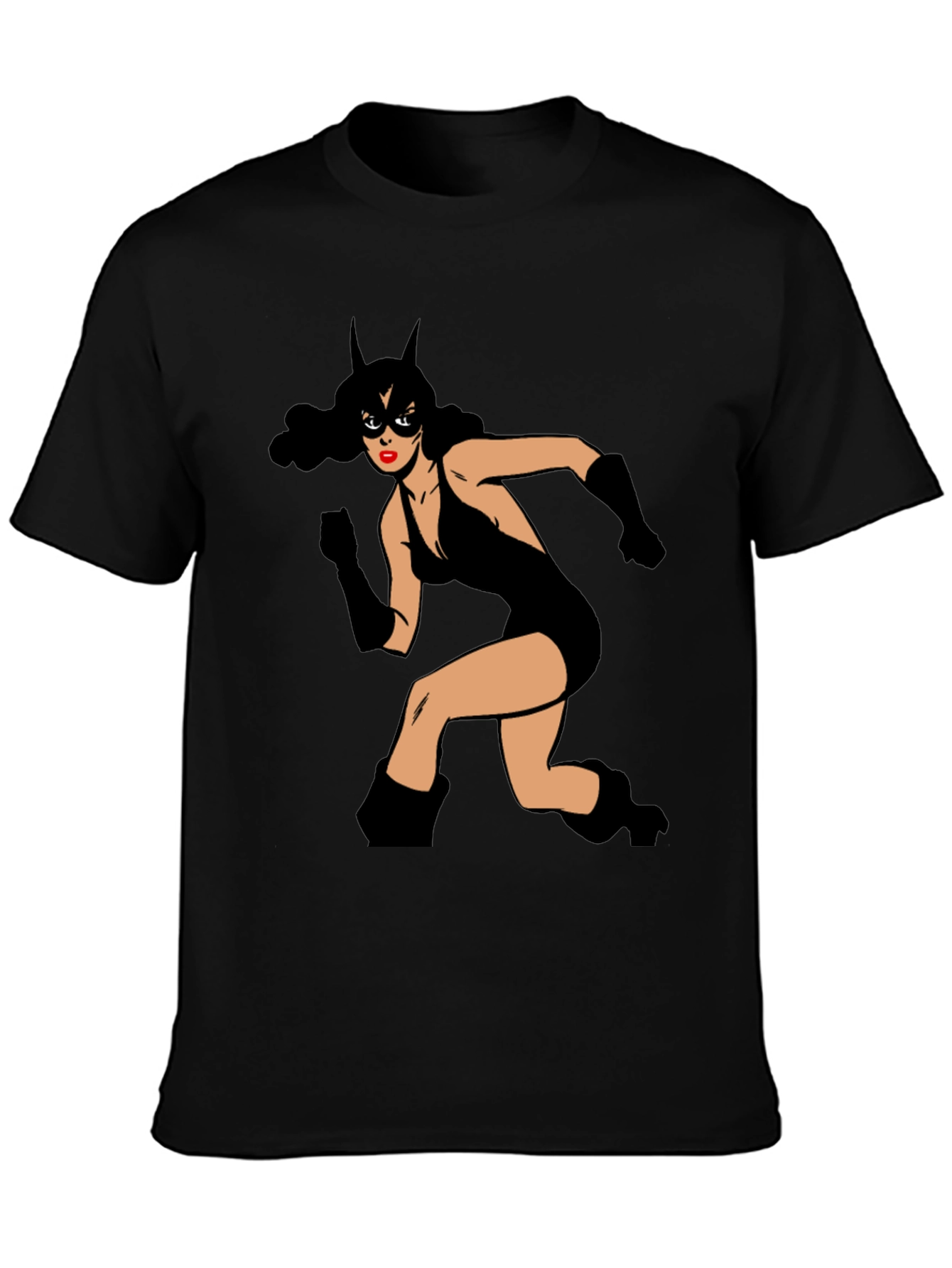 Retro Superheroine Graphic T-Shirt