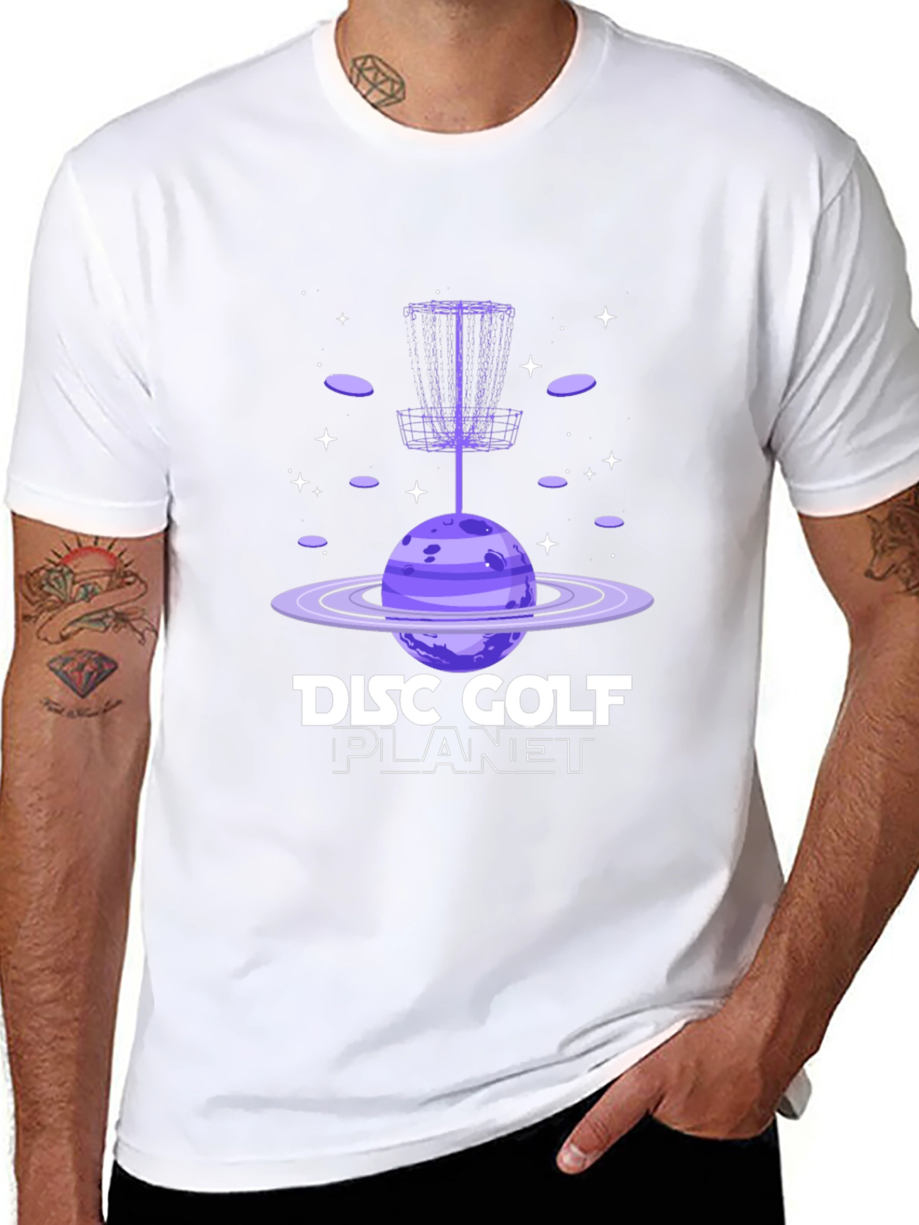 Disc Golf Planet Graphic T-Shirt