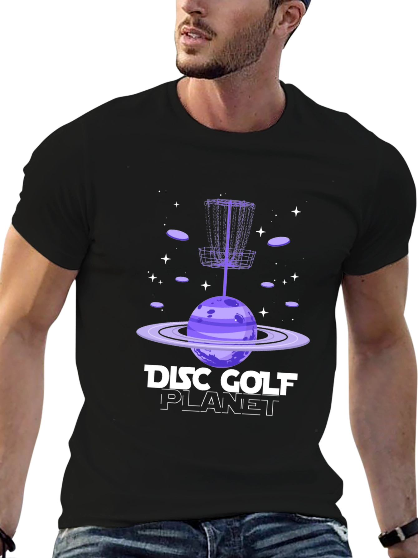 Disc Golf Planet Graphic T-Shirt