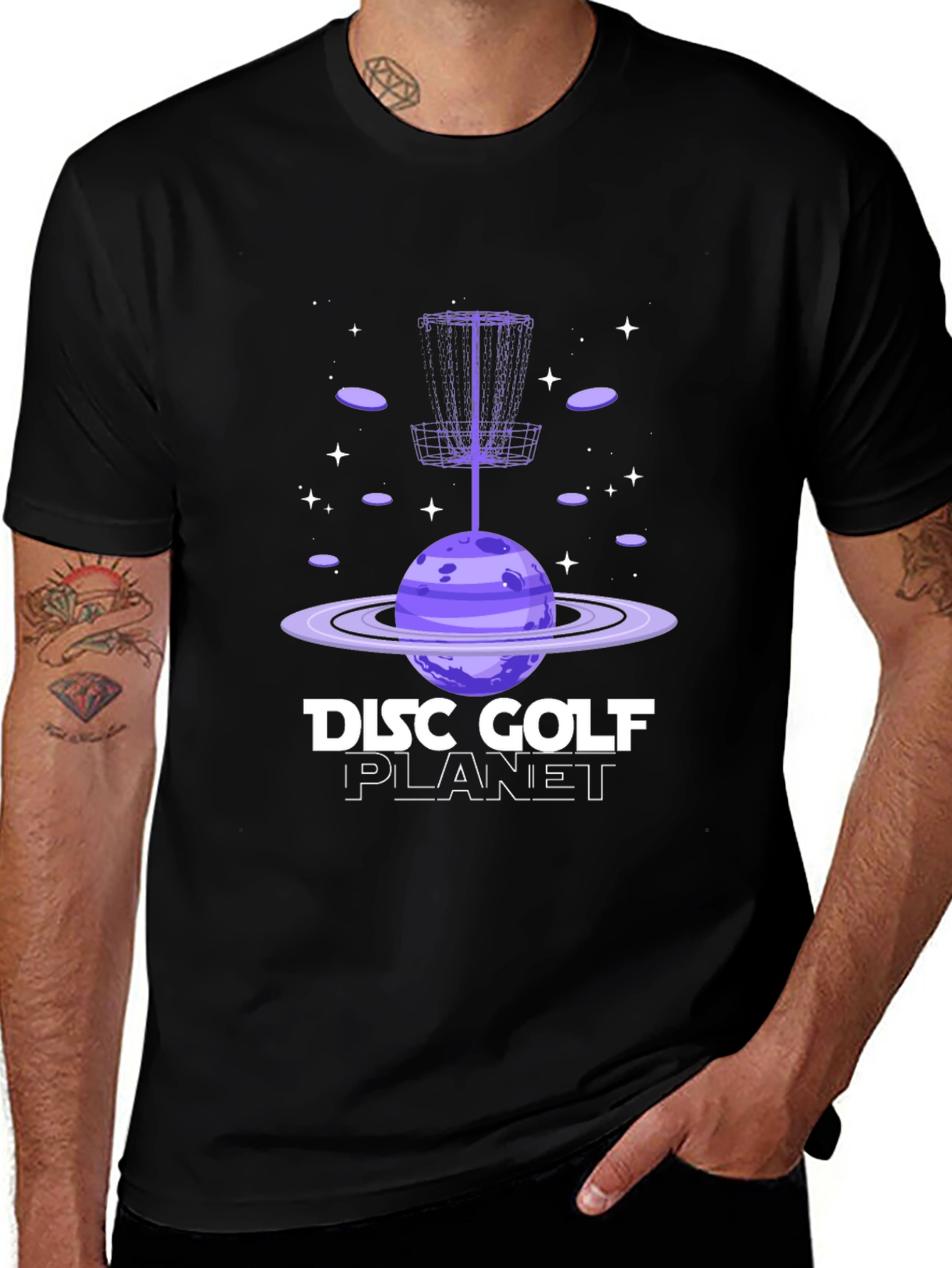 Disc Golf Planet Graphic T-Shirt