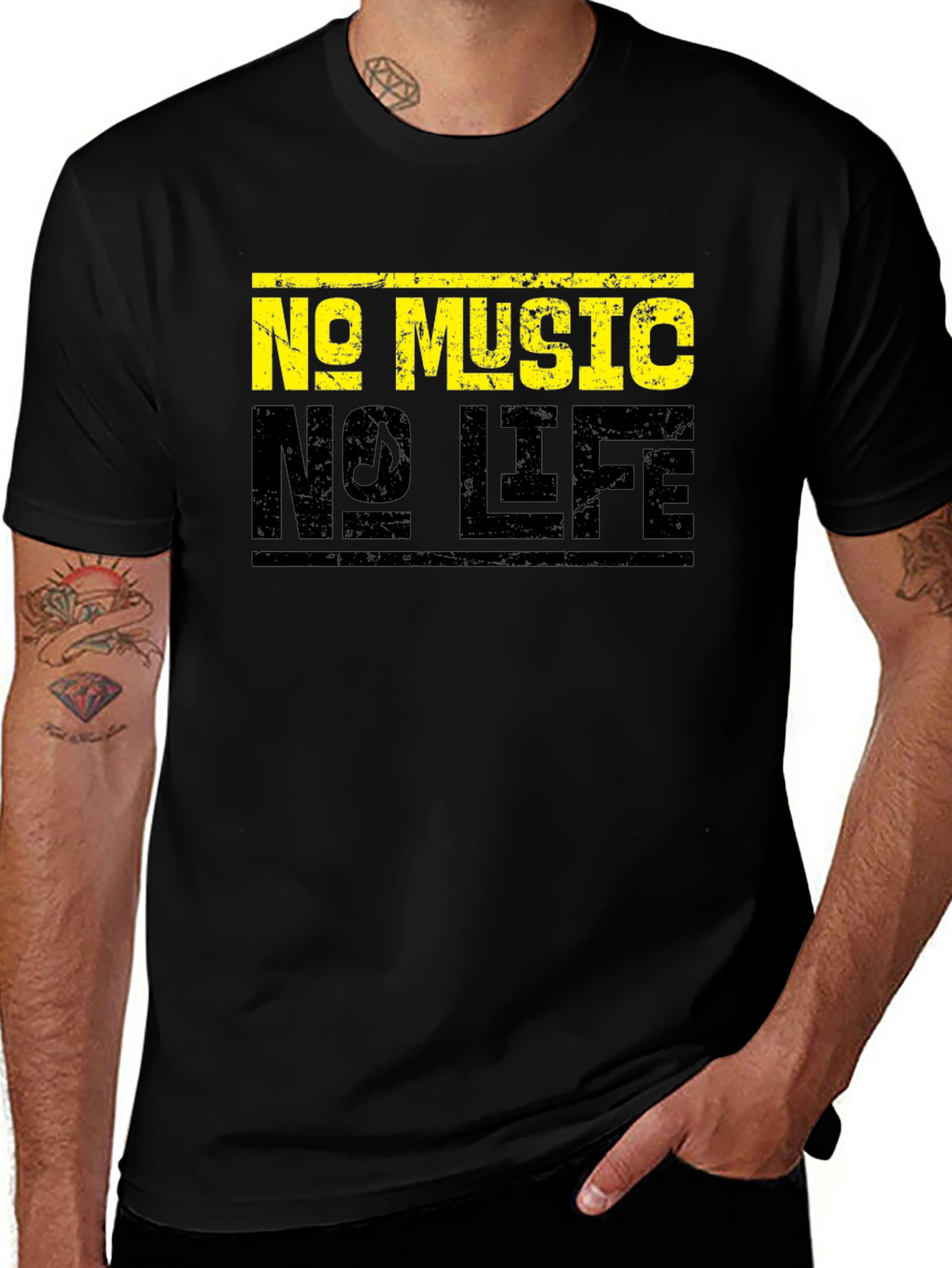 No Music No Life Graphic T-Shirt