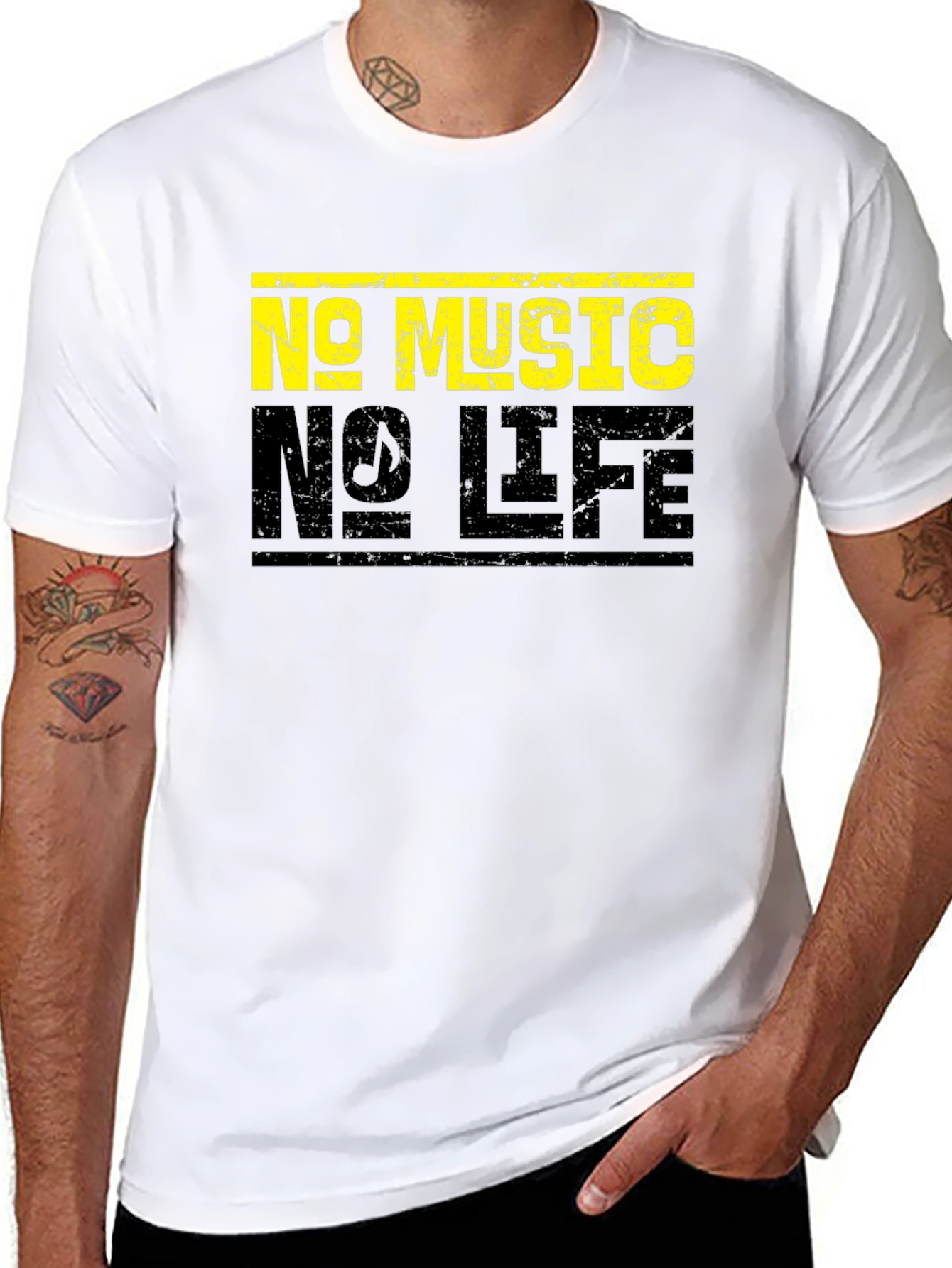 No Music No Life Graphic T-Shirt