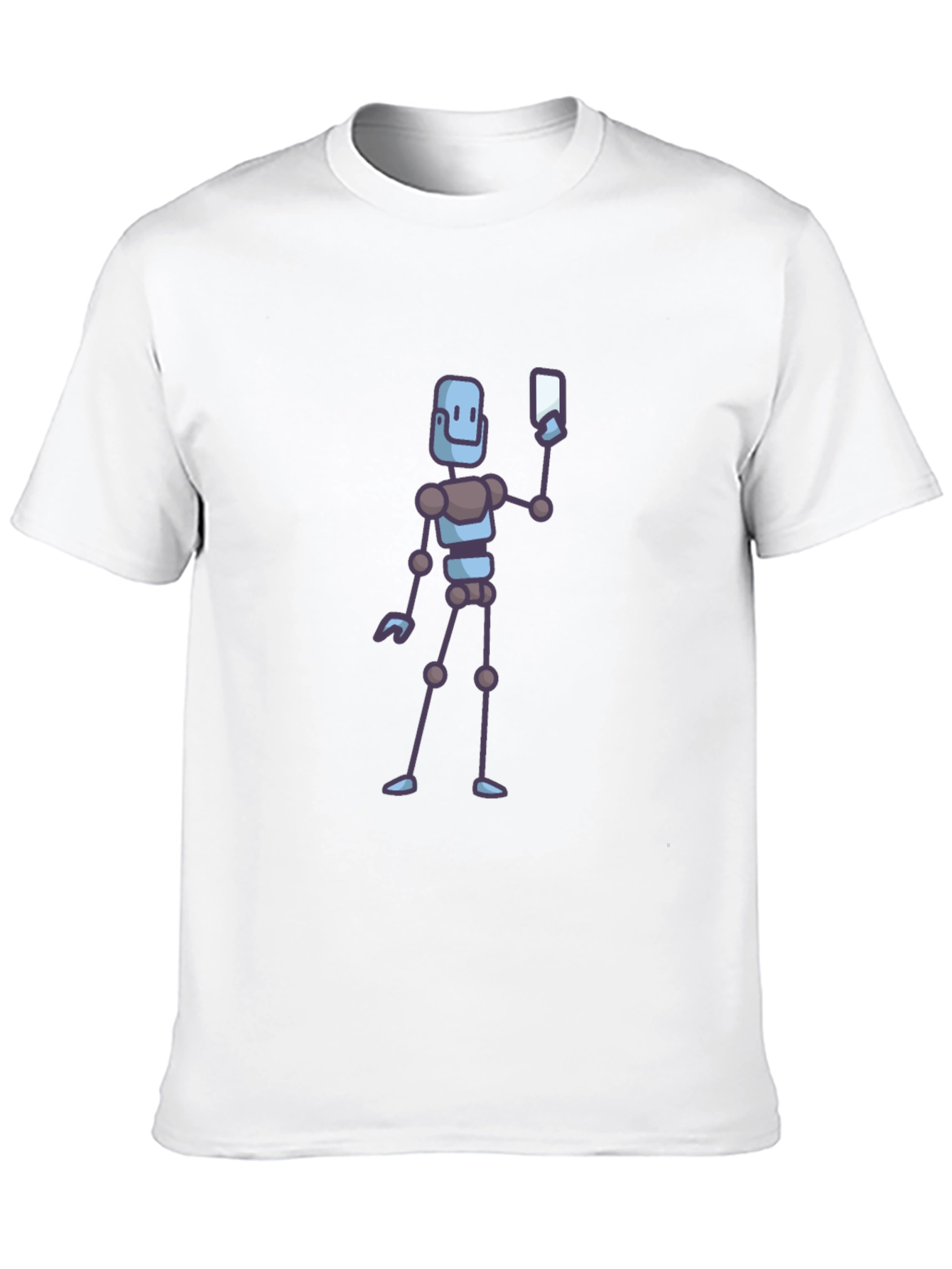 Robot Selfie Black T-Shirt - Novelty Graphic Tee