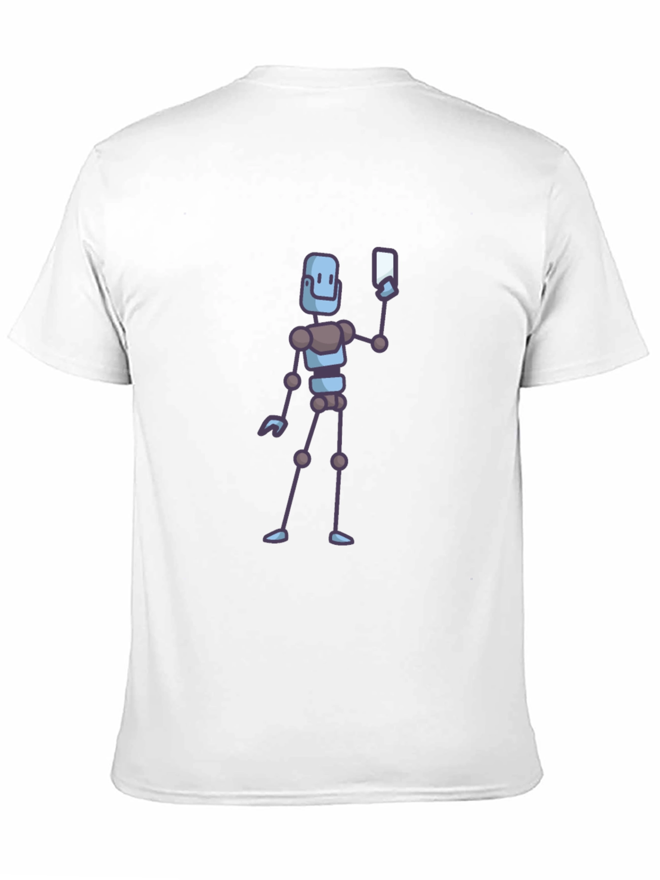 Robot Selfie Black T-Shirt - Novelty Graphic Tee