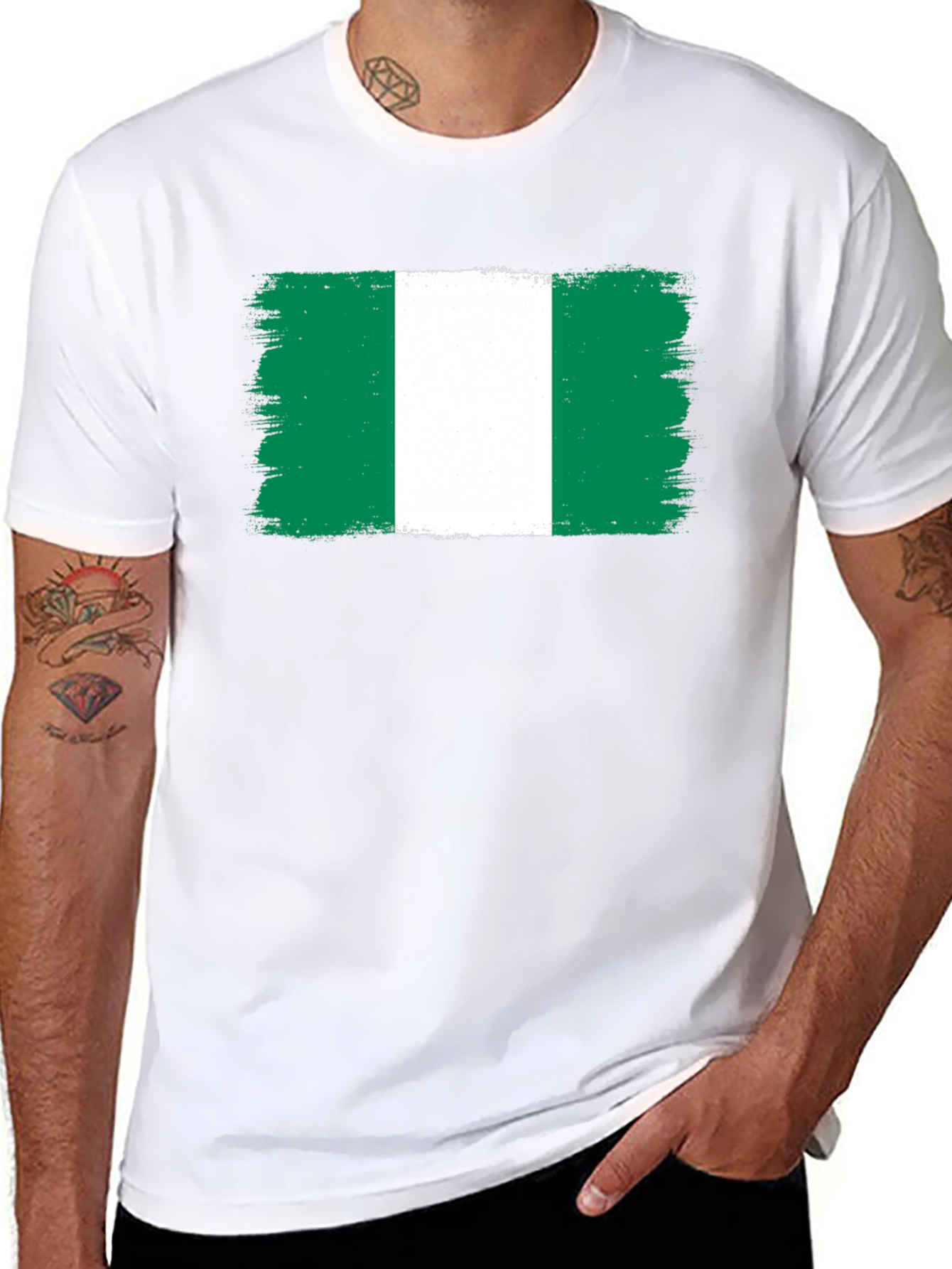 Nigeria Flag T-Shirt - Green White Green