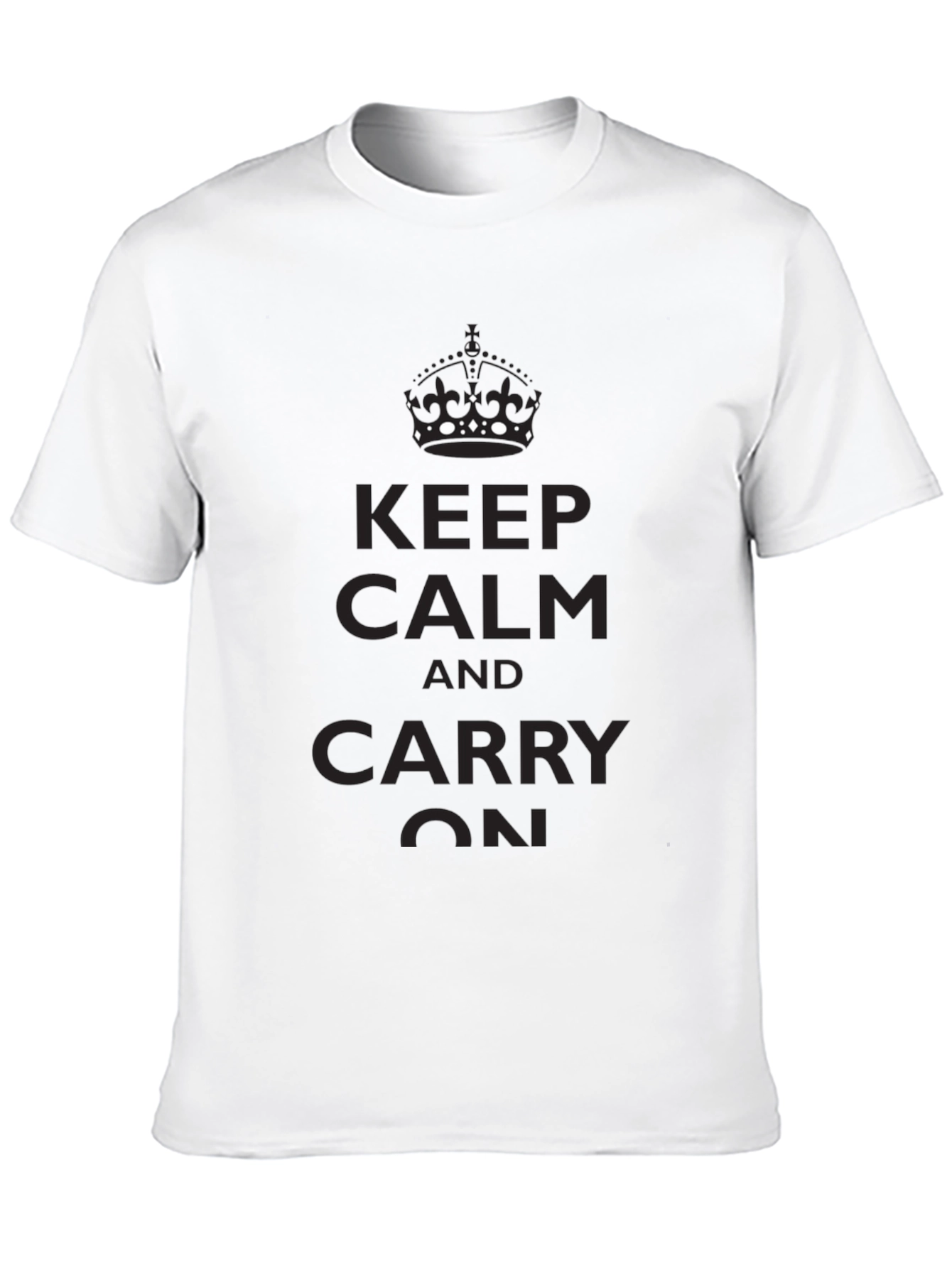 Keep Calm T-Shirt - Black Classic Slogan Tee