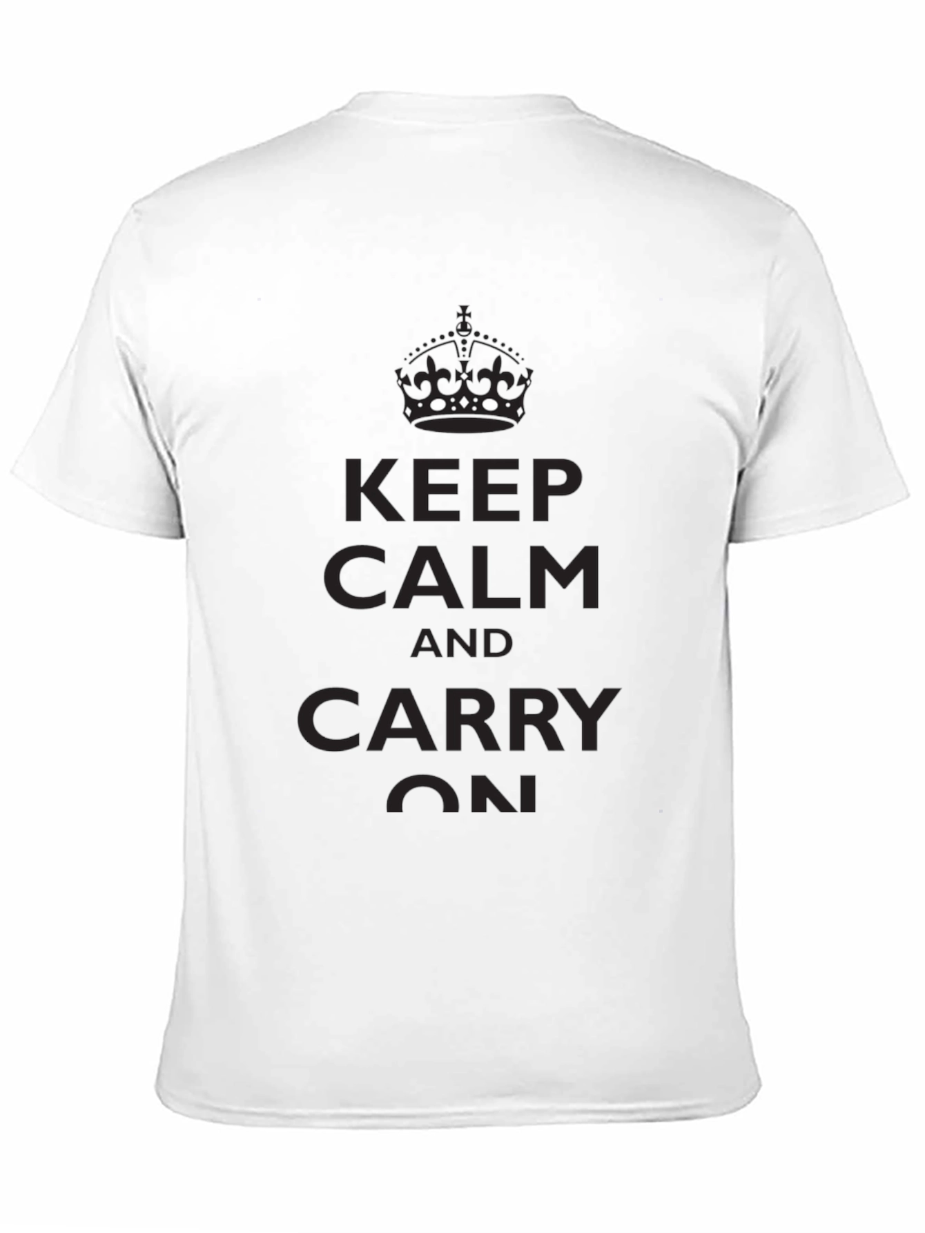 Keep Calm T-Shirt - Black Classic Slogan Tee