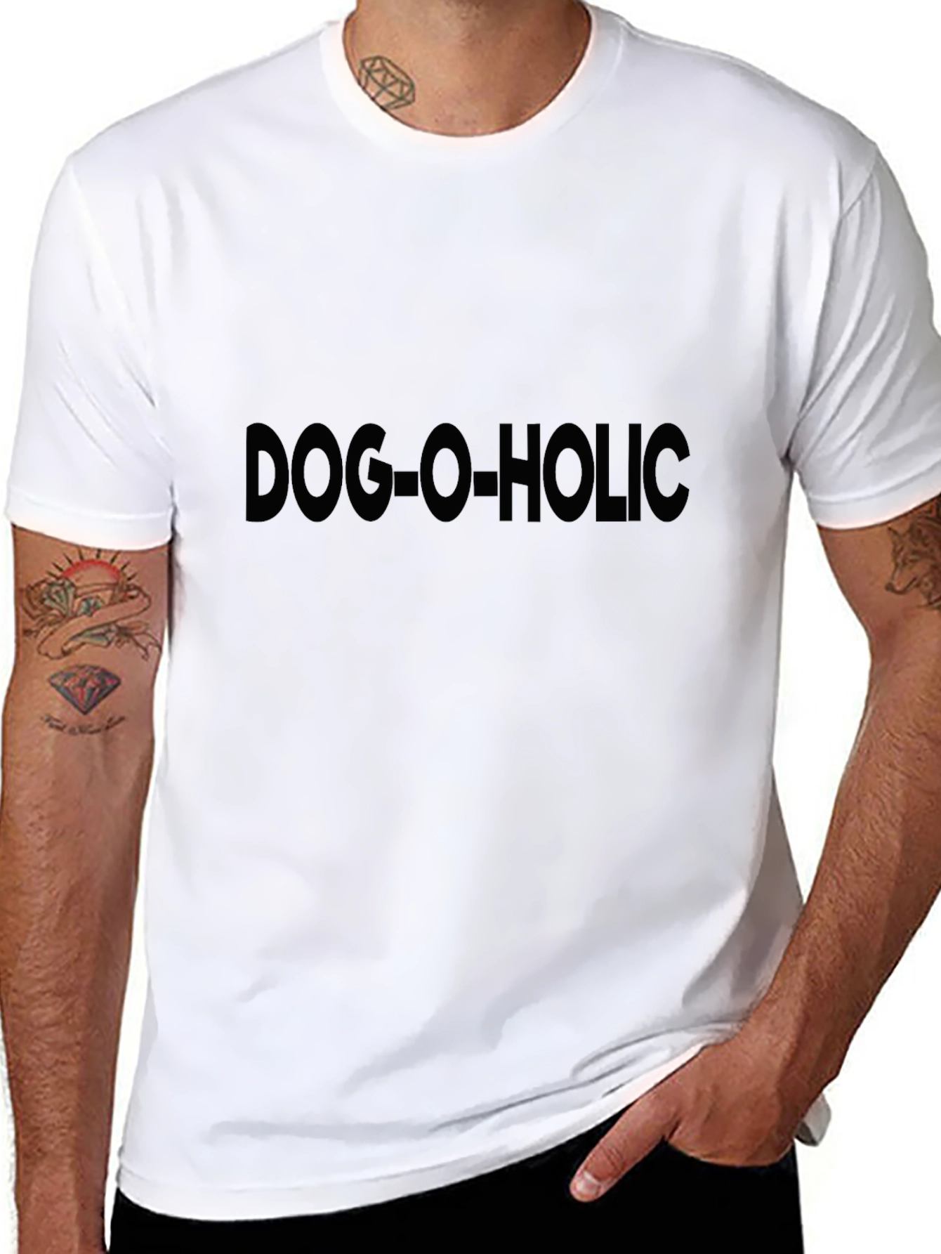 Dog-O-Holic Black Graphic Tee