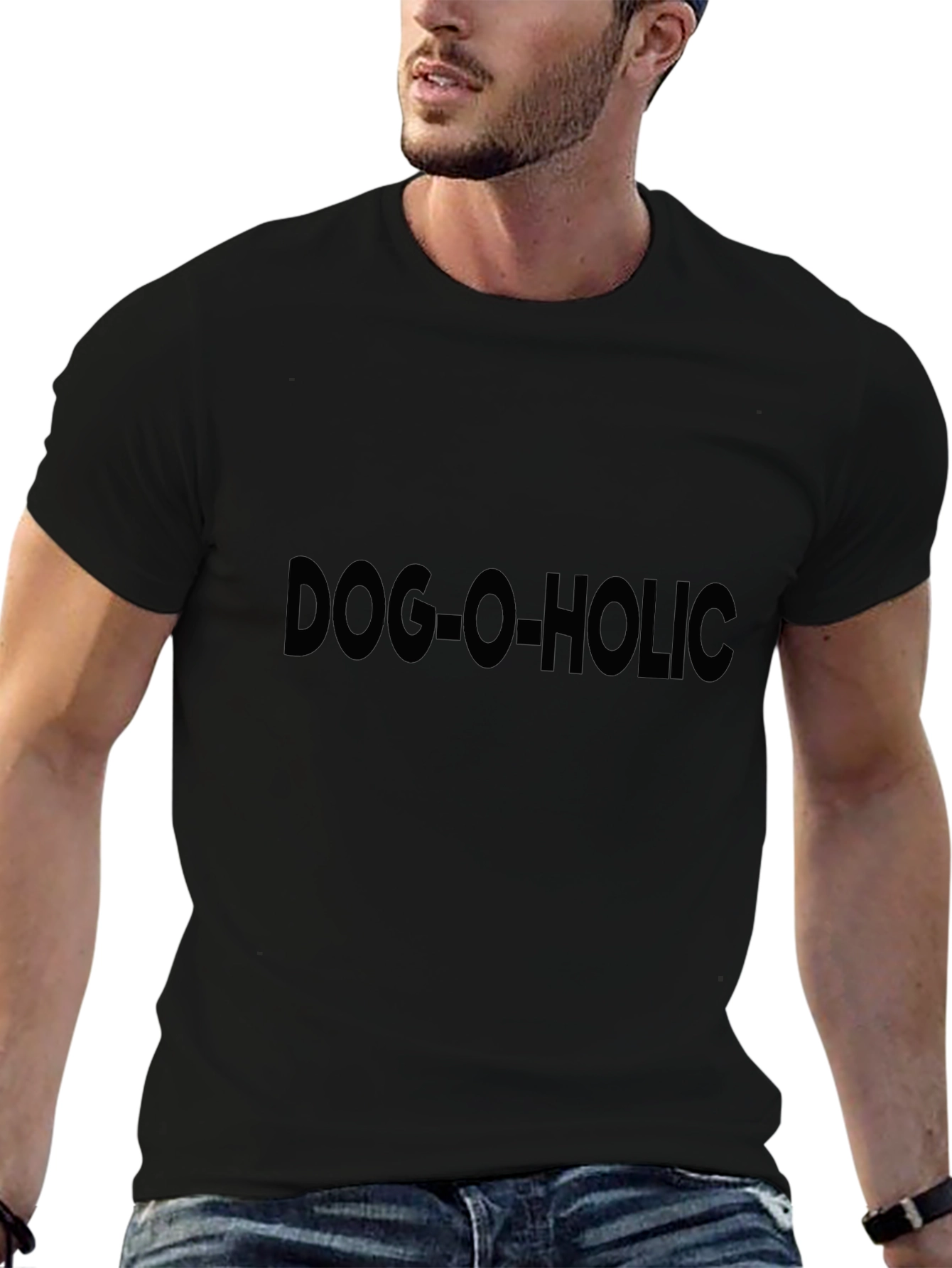 Dog-O-Holic Black Graphic Tee