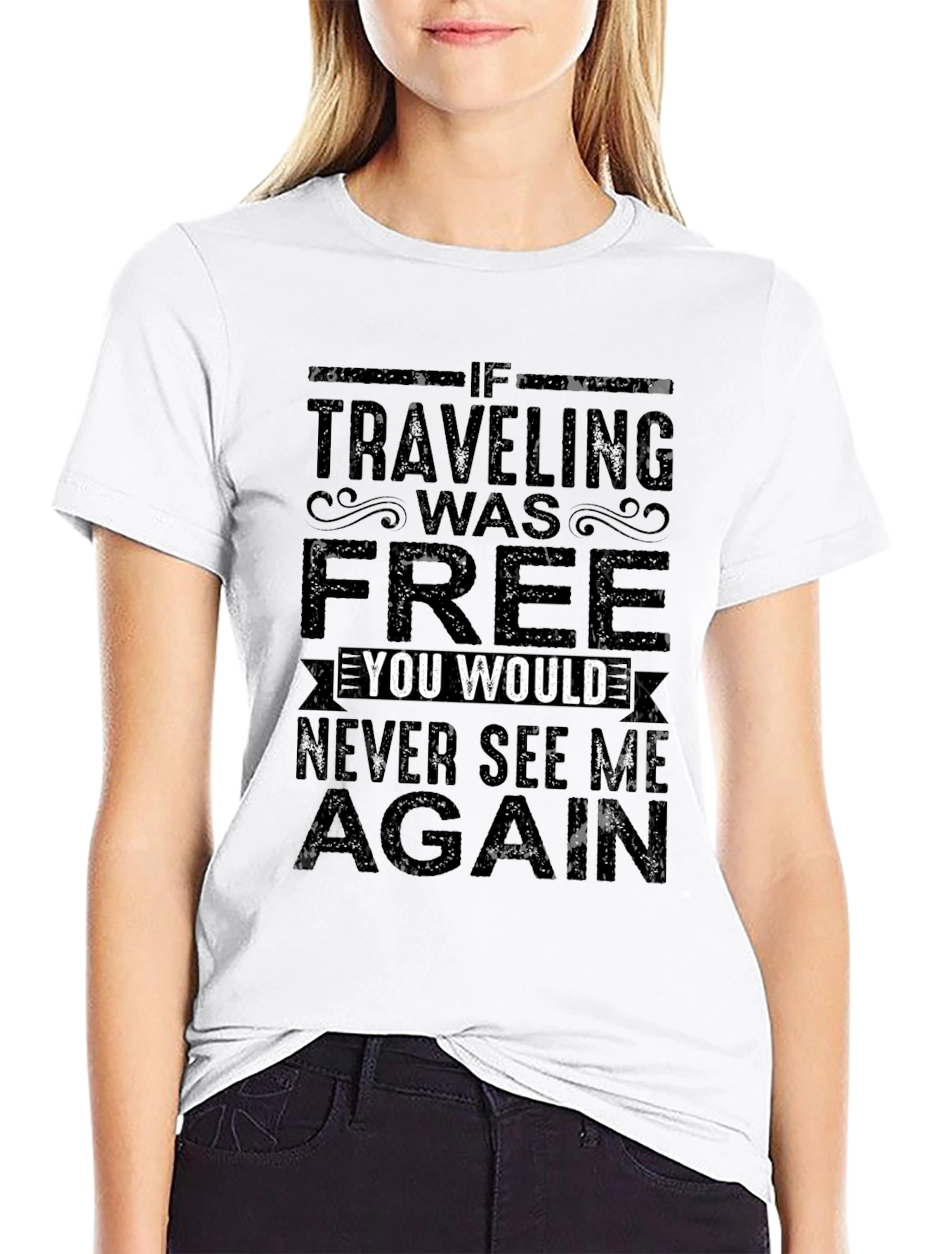 If Traveling Was Free Graphic Tee - Black