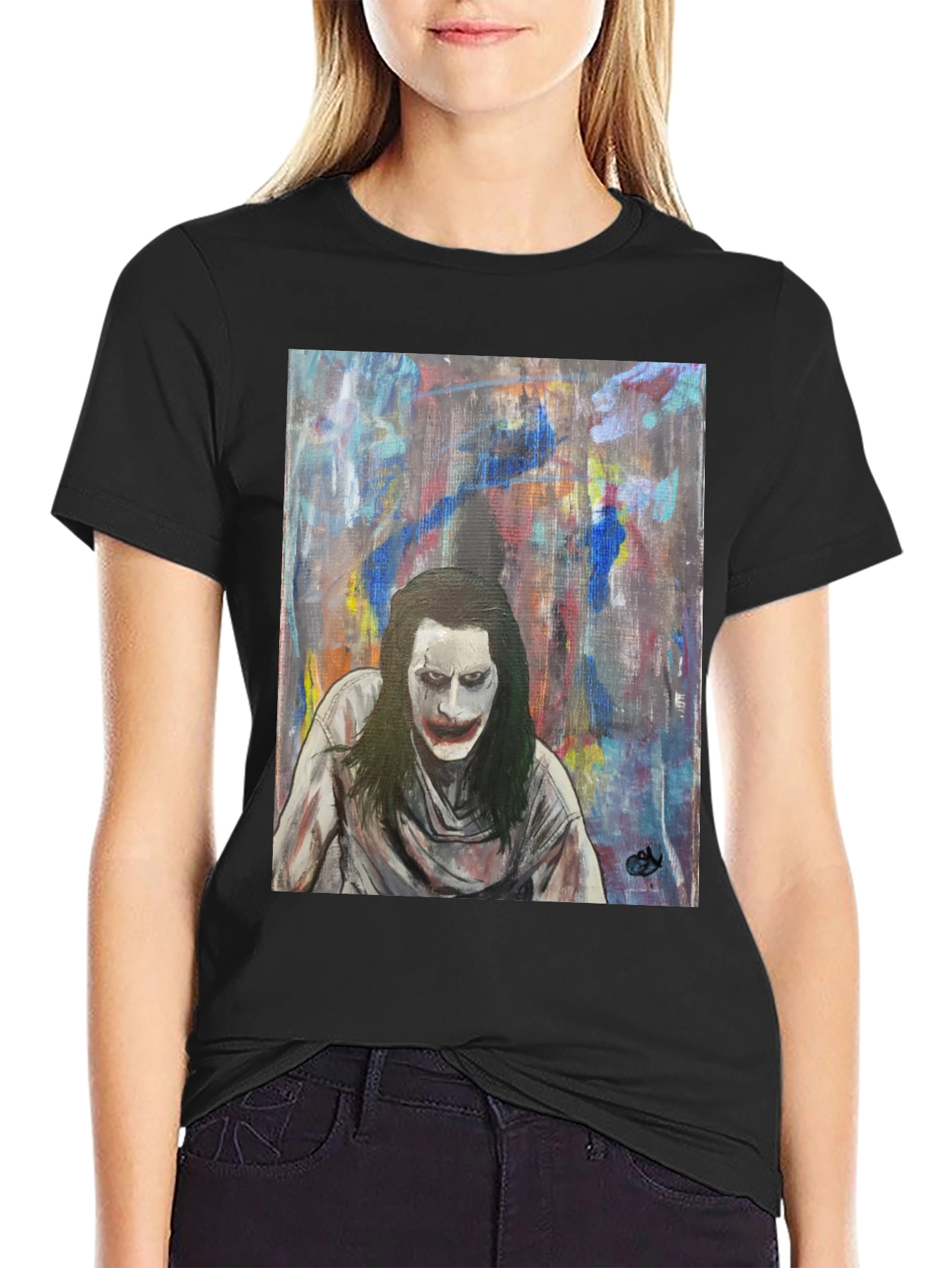 Joker Art Graphic Tee - Mens Black T-Shirt