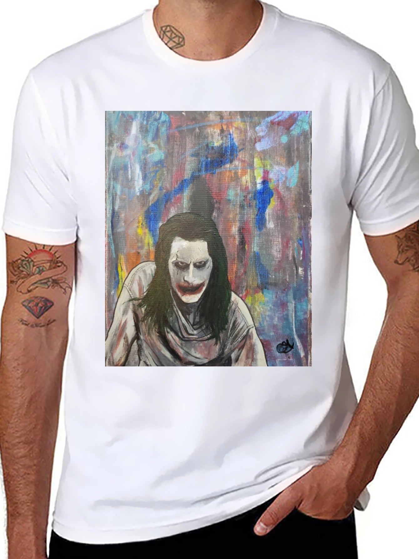 Joker Art Graphic Tee - Mens Black T-Shirt