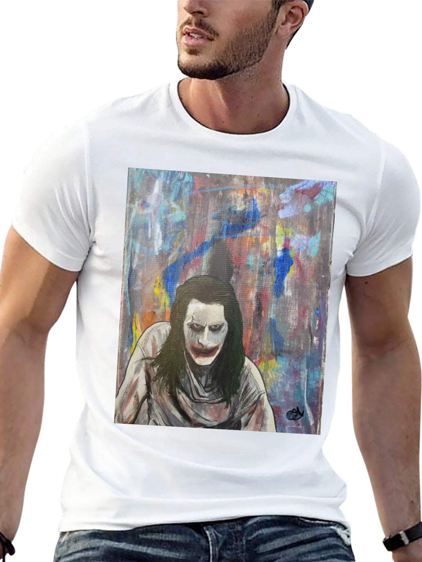 Joker Art Graphic Tee - Mens Black T-Shirt