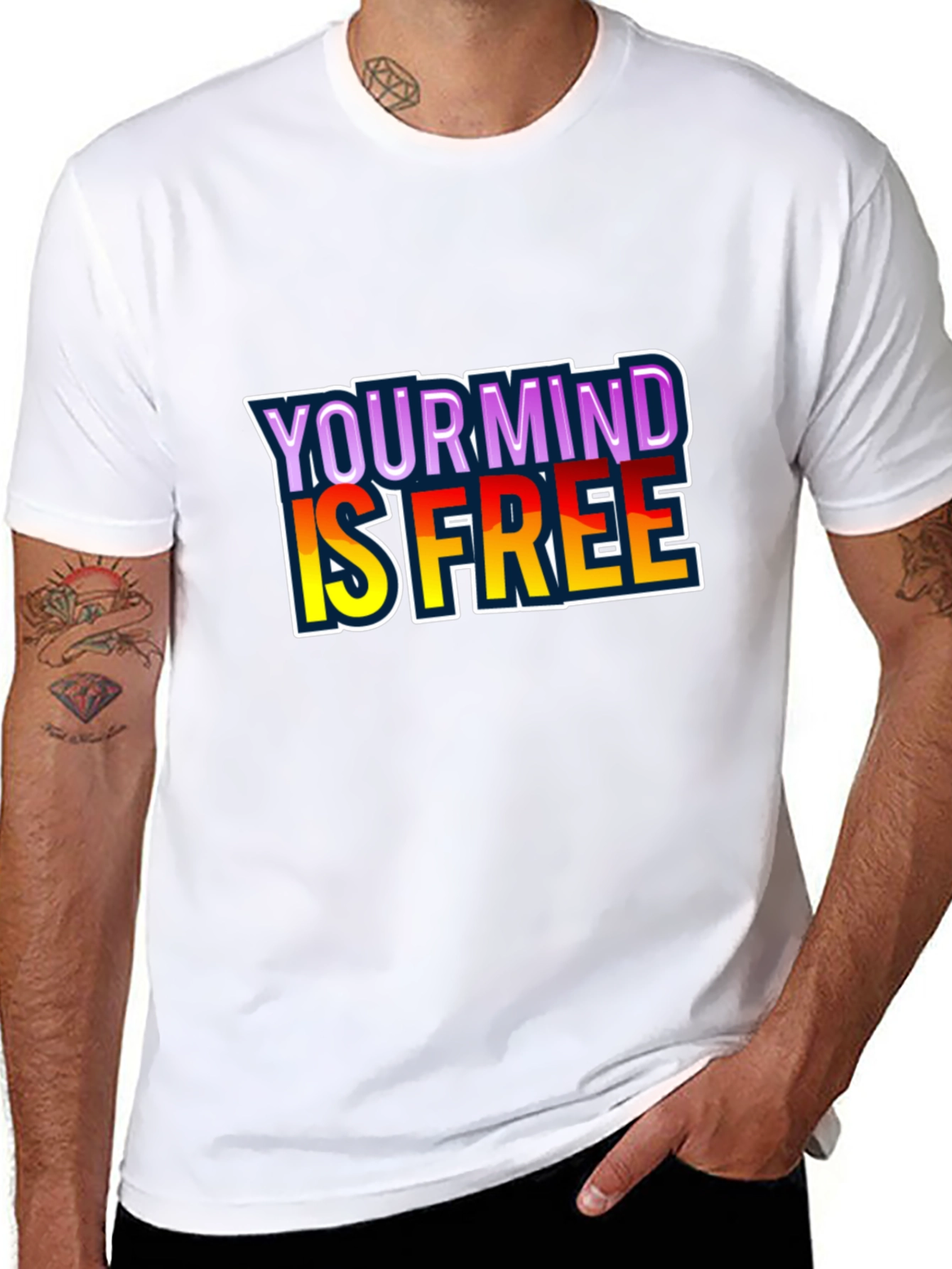 Your Mind Is Free Black T-Shirt