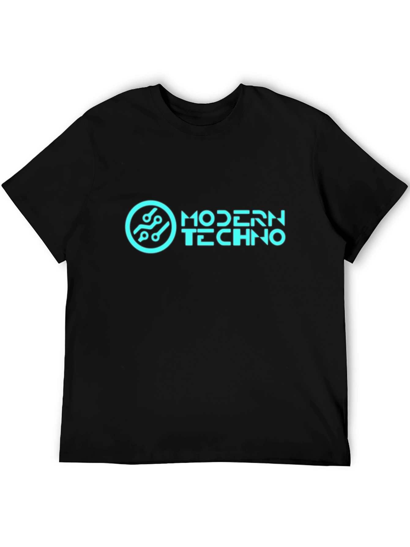 Modern Techno Graphic T-Shirt - Black