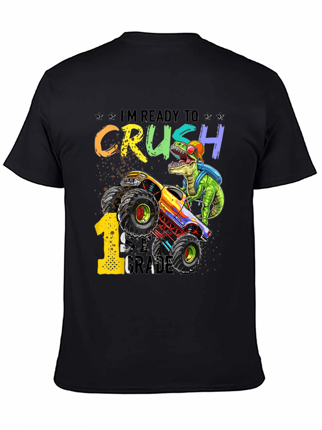 Ready to Crush 1st Grade Dinosaur Monster Truck T-Shirt
