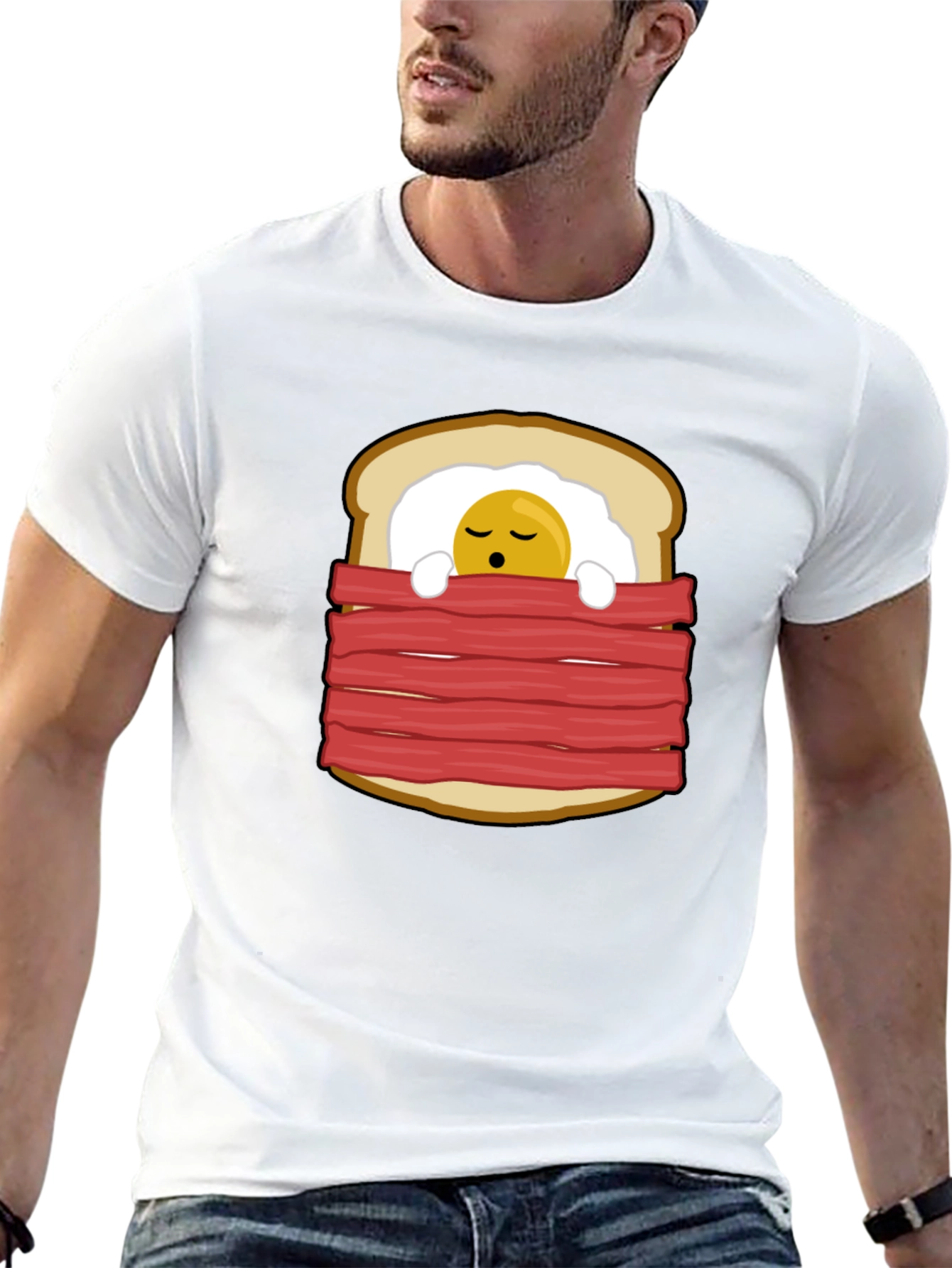 Funny Breakfast in Bed Graphic T-Shirt