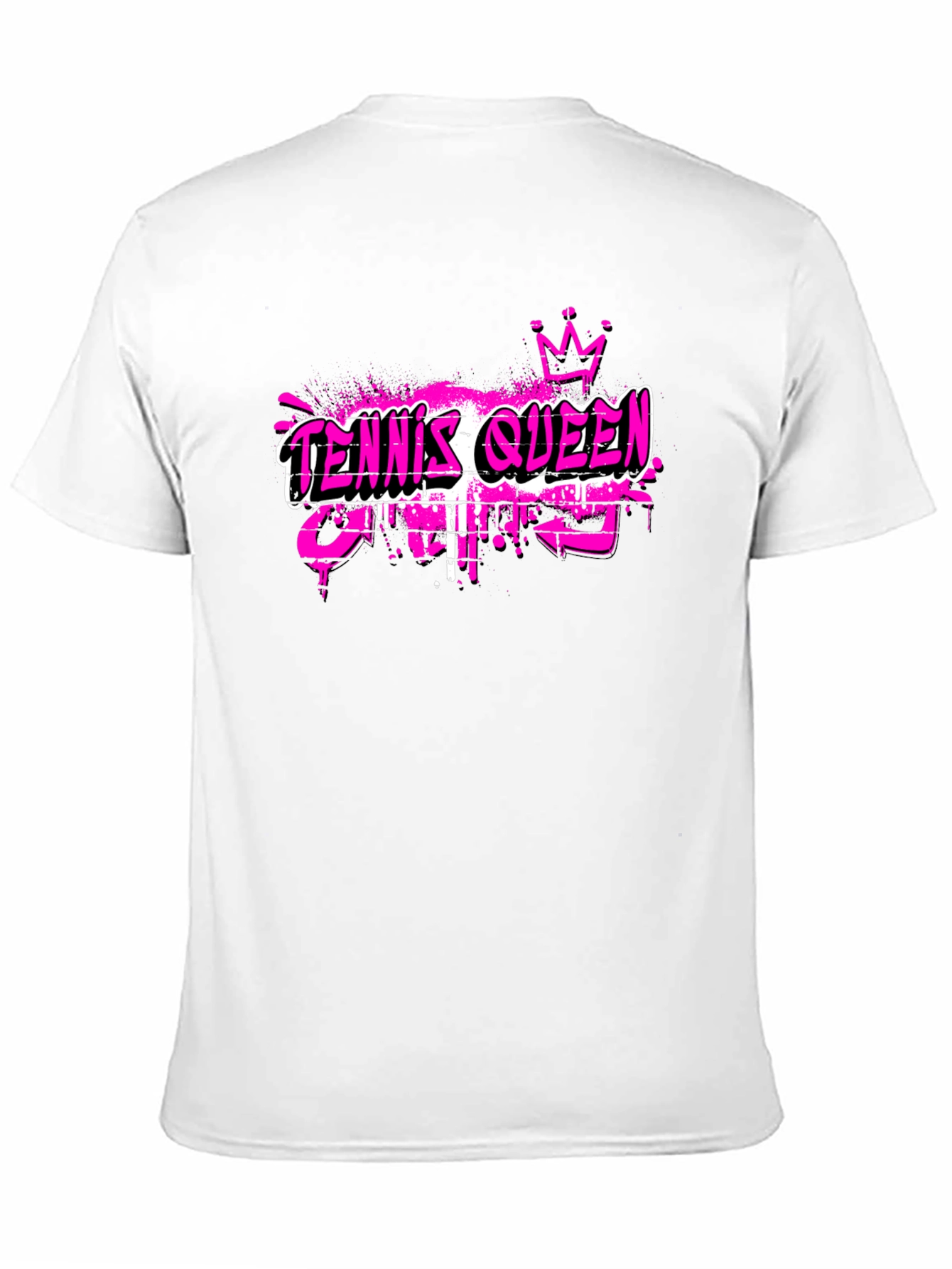 Tennis Queen Graphic T-Shirt - Black