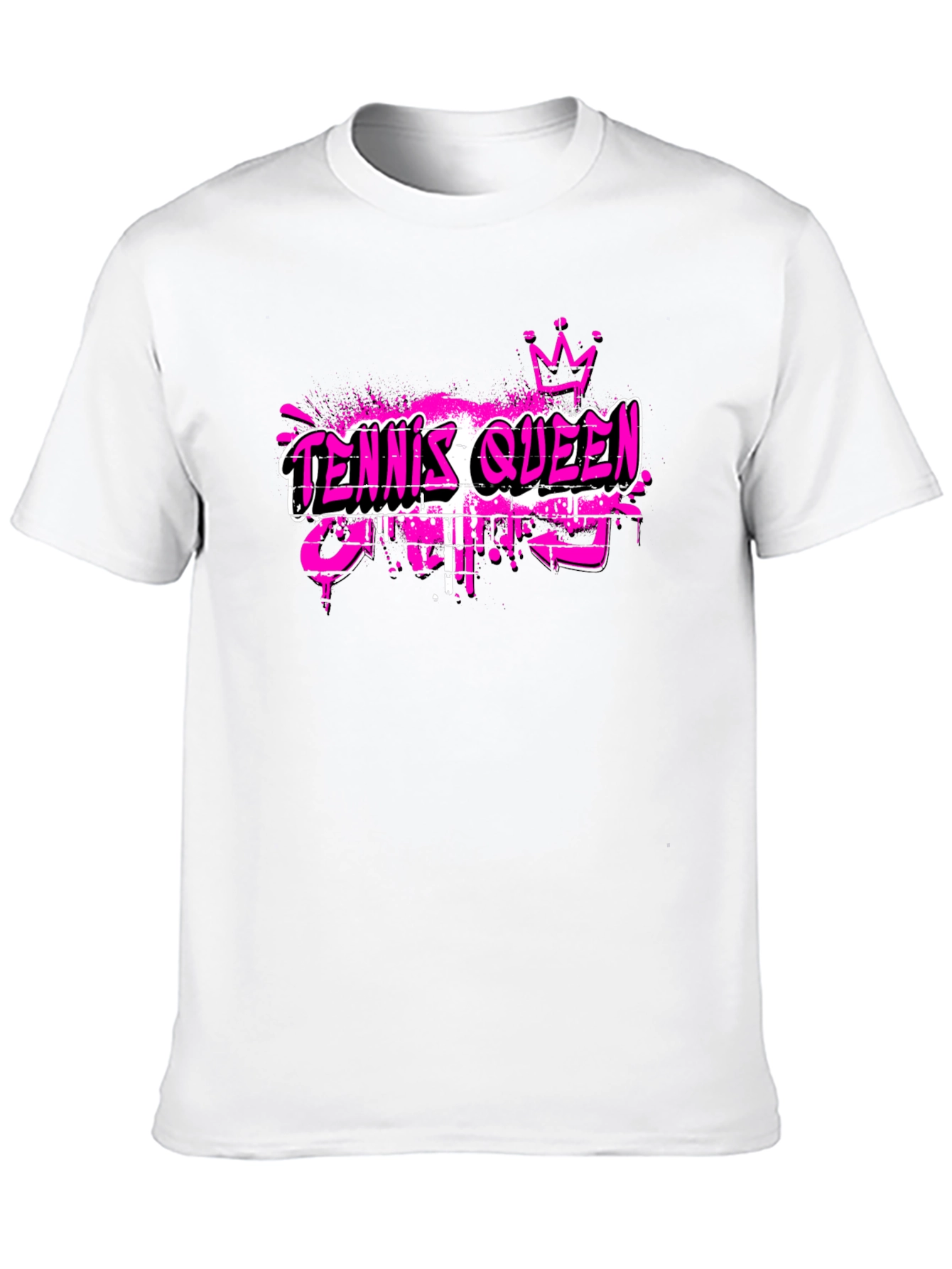 Tennis Queen Graphic T-Shirt - Black