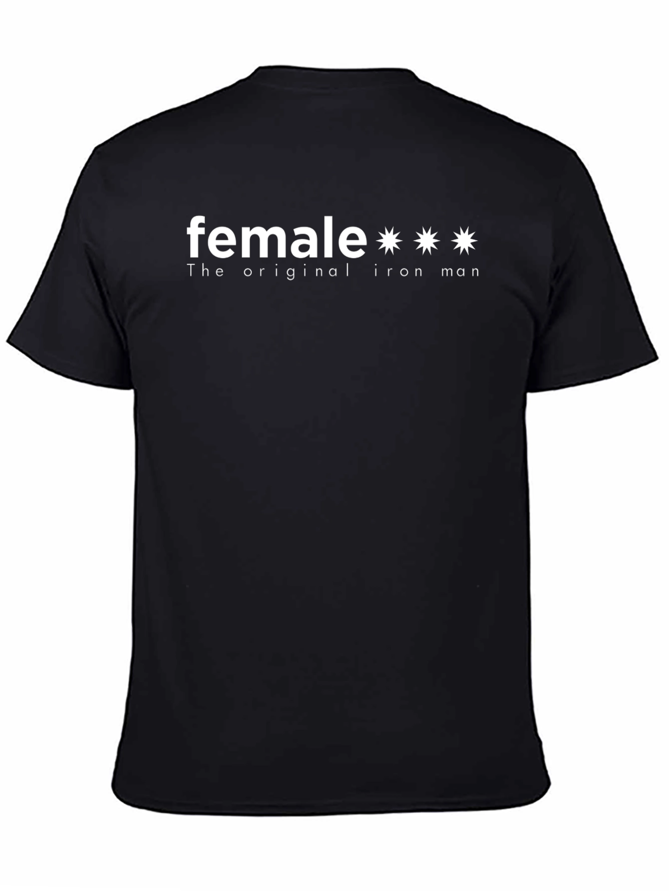 Female The Original Iron Man Black T-Shirt