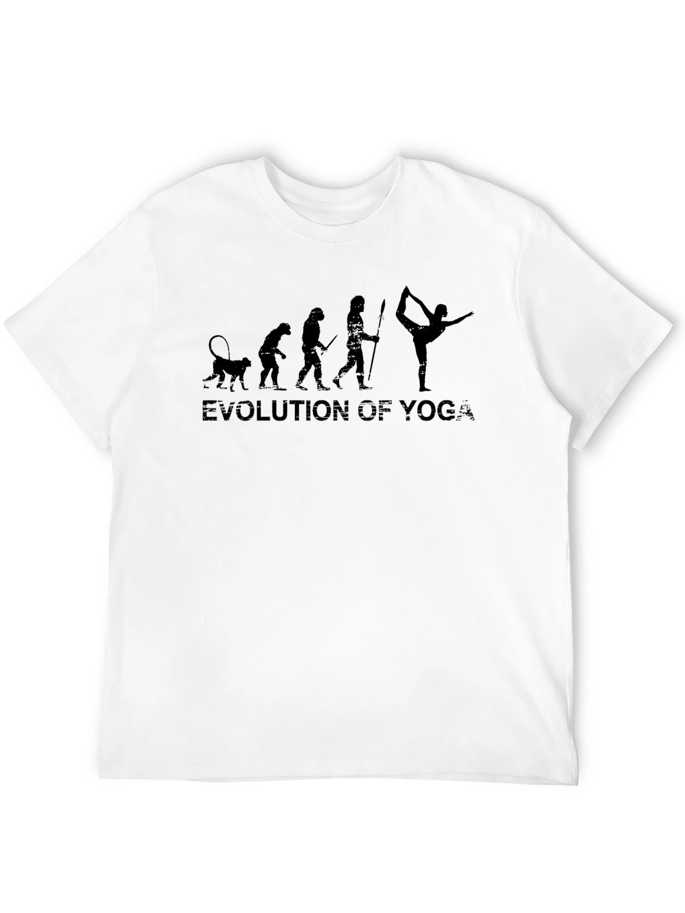 Evolution of Yoga Graphic Tee - Black Cotton Blend