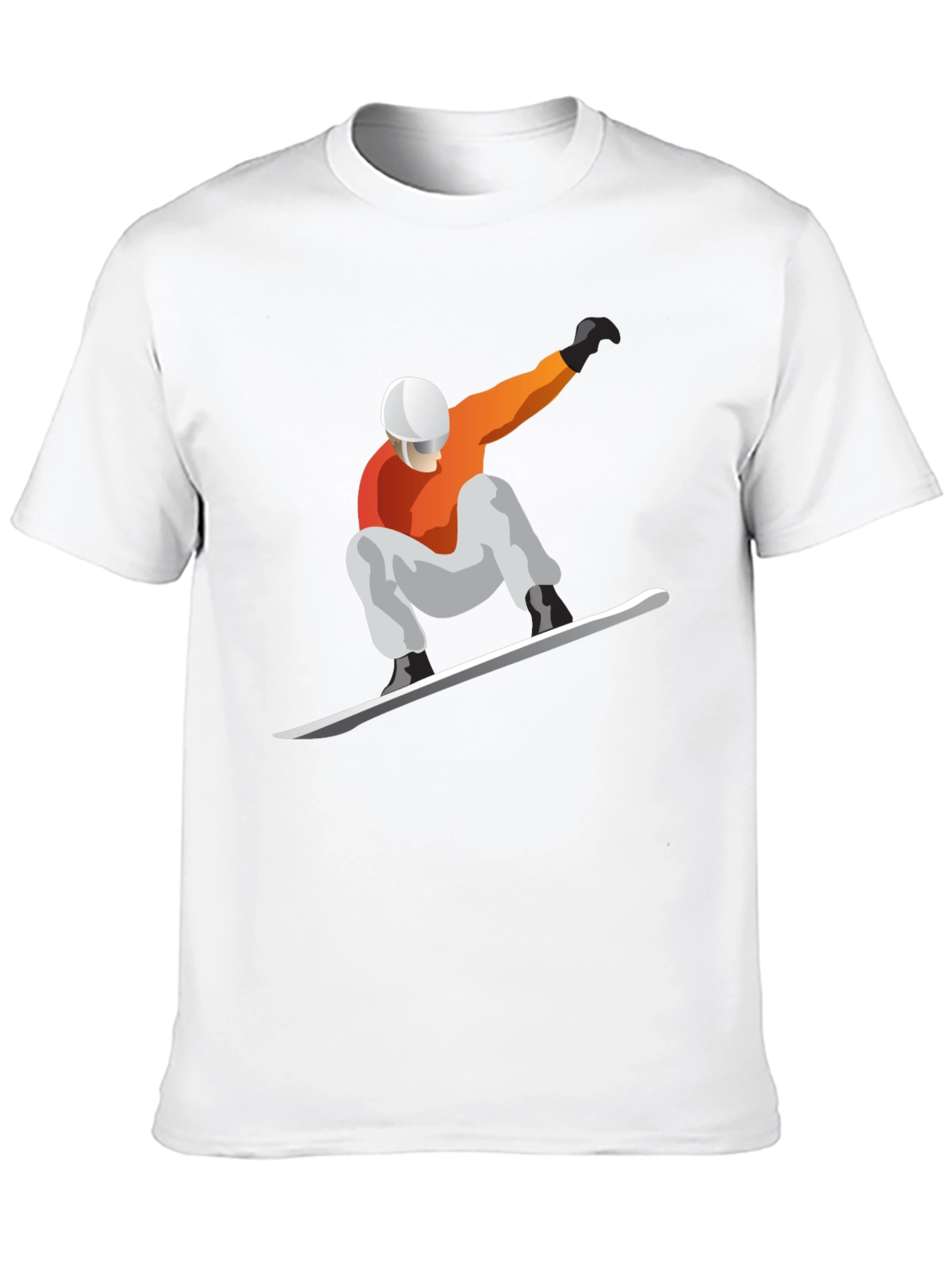Snowboarder Graphic Tee - Black Cotton