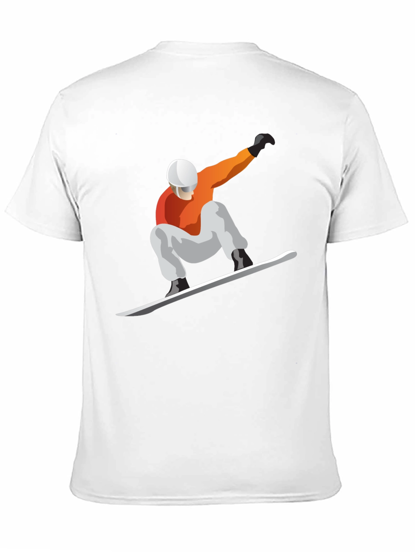 Snowboarder Graphic Tee - Black Cotton
